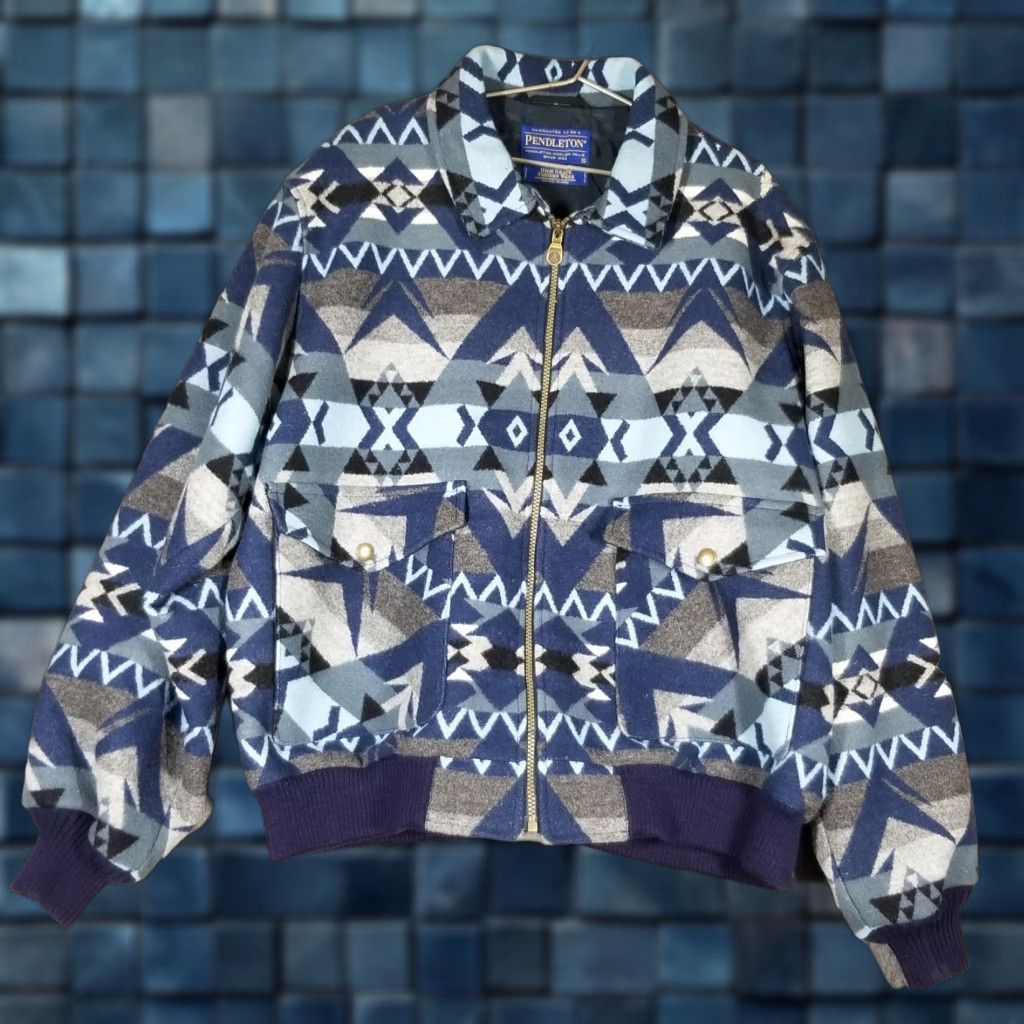 Pendleton VINTAGE Pendleton Western Wear Jacket Men XL Wool Aztec Geometric Fall Winter Casual Size US XL / EU 56 / 4 - 1 Thumbnail