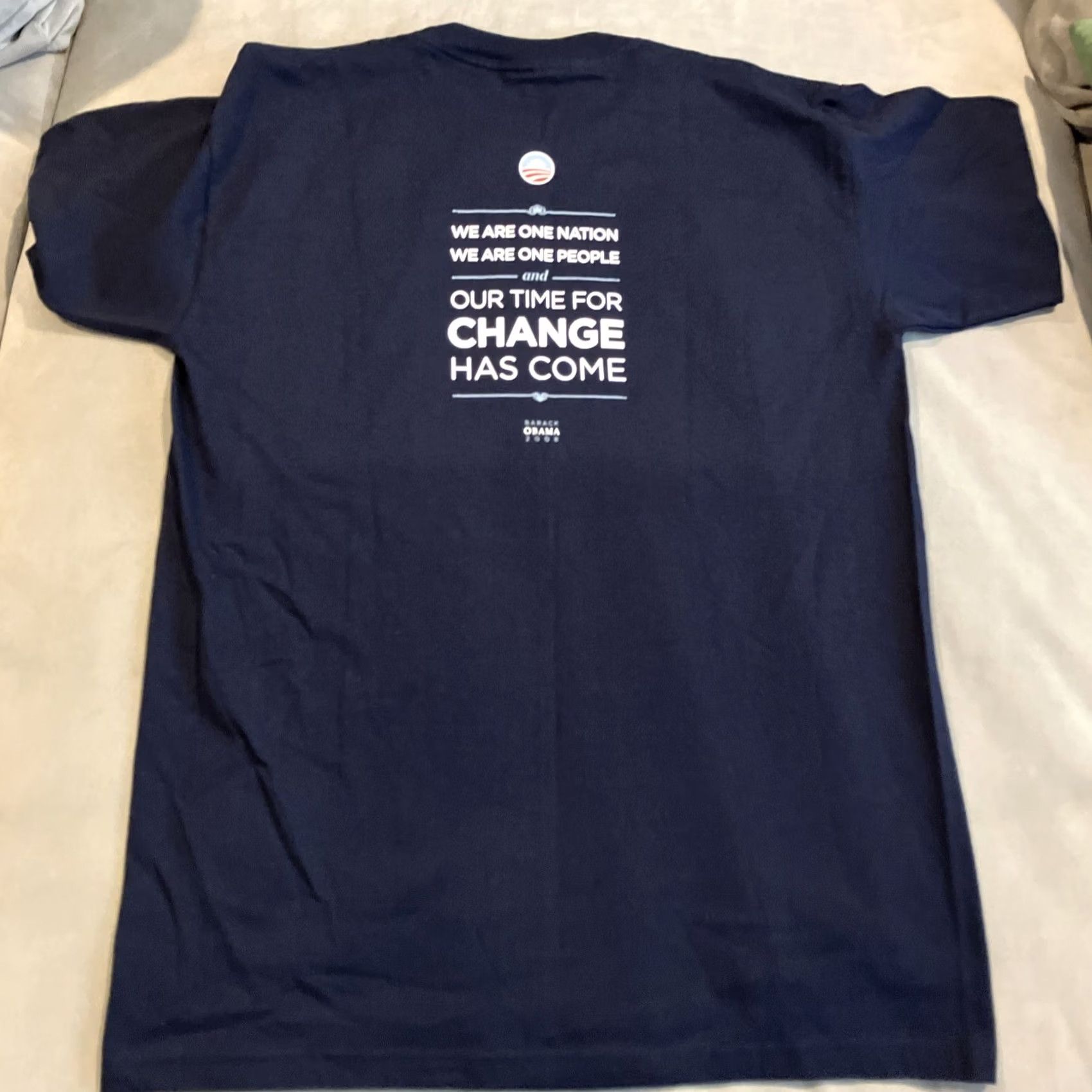 Vintage Barack Obama Joe Biden Campaign T Shirt L Blue NWOT 2008 Change Can Happen Men Size US L / EU 52-54 / 3 - 4 Thumbnail