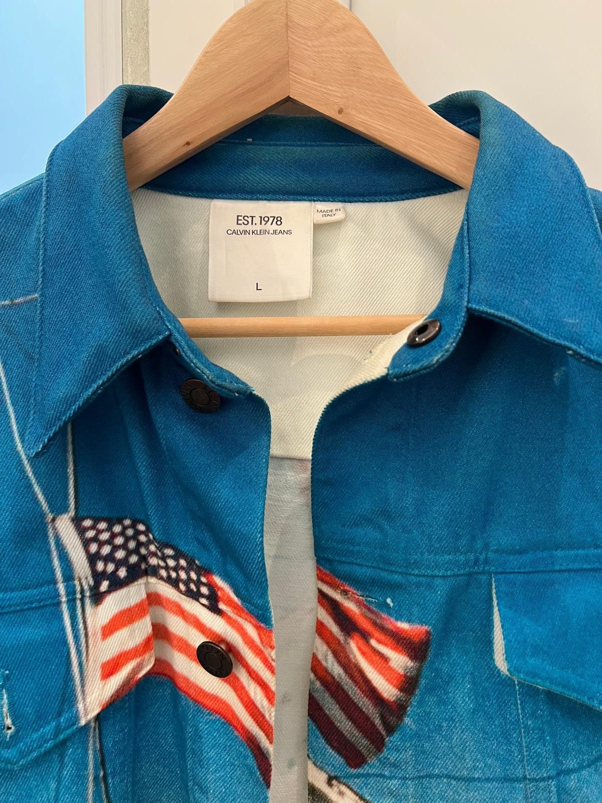 Calvin Klein 205W39NYC Calvin Klein x RAF Simons American Flag Jacket Size US L / EU 52-54 / 3 - 2 Thumbnail
