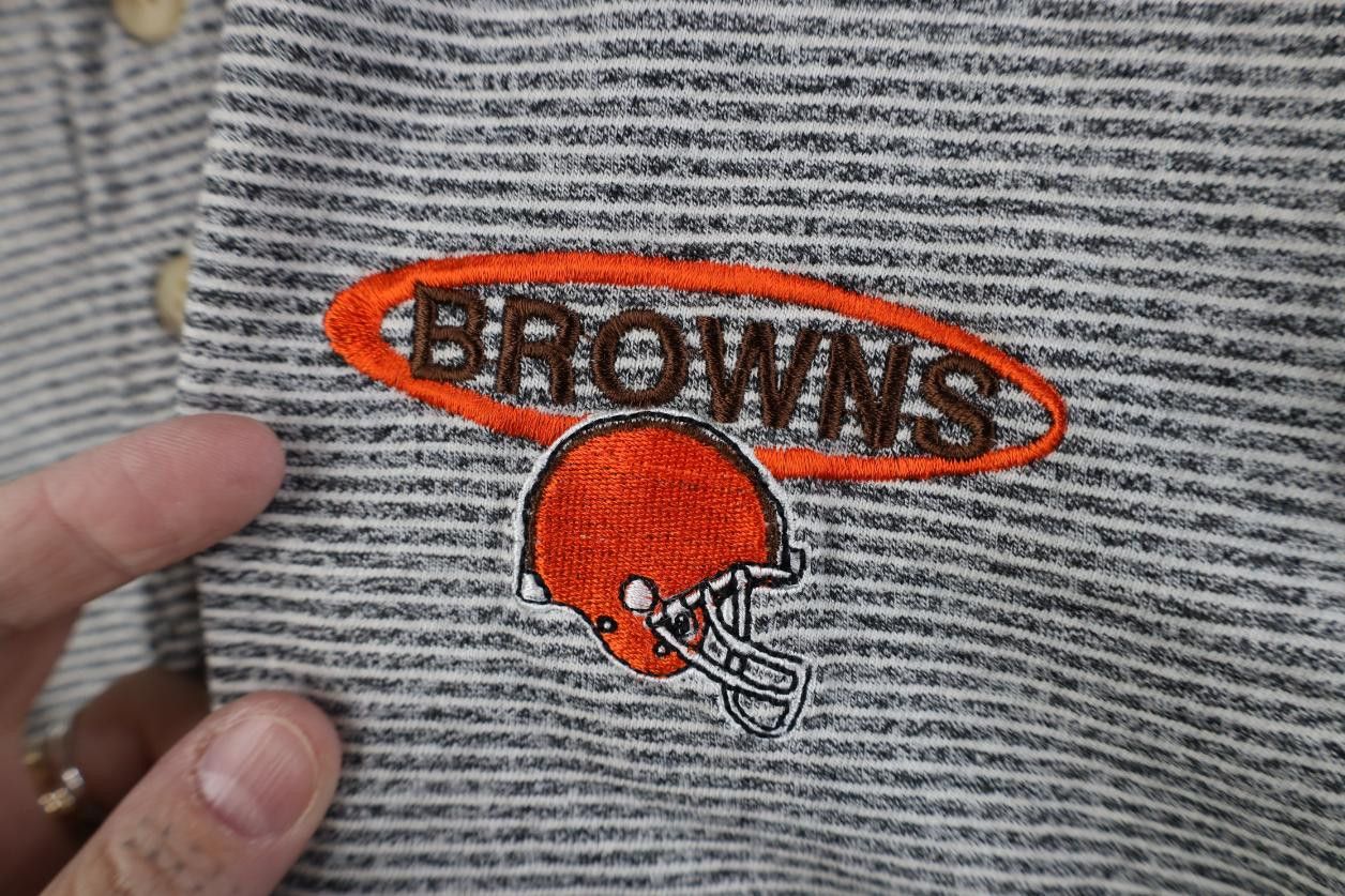Vintage Vintage 90s Cleveland Browns Football Golf Polo Shirt Size US M / EU 48-50 / 2 - 4 Thumbnail