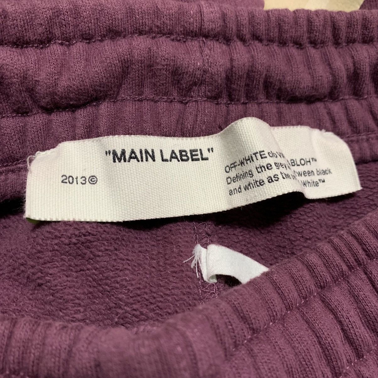 Off-White Off White XS Tape Diag Joggers Bottoms Burgundy Virgil Abloh Size US 28 / EU 44 - 6 Thumbnail
