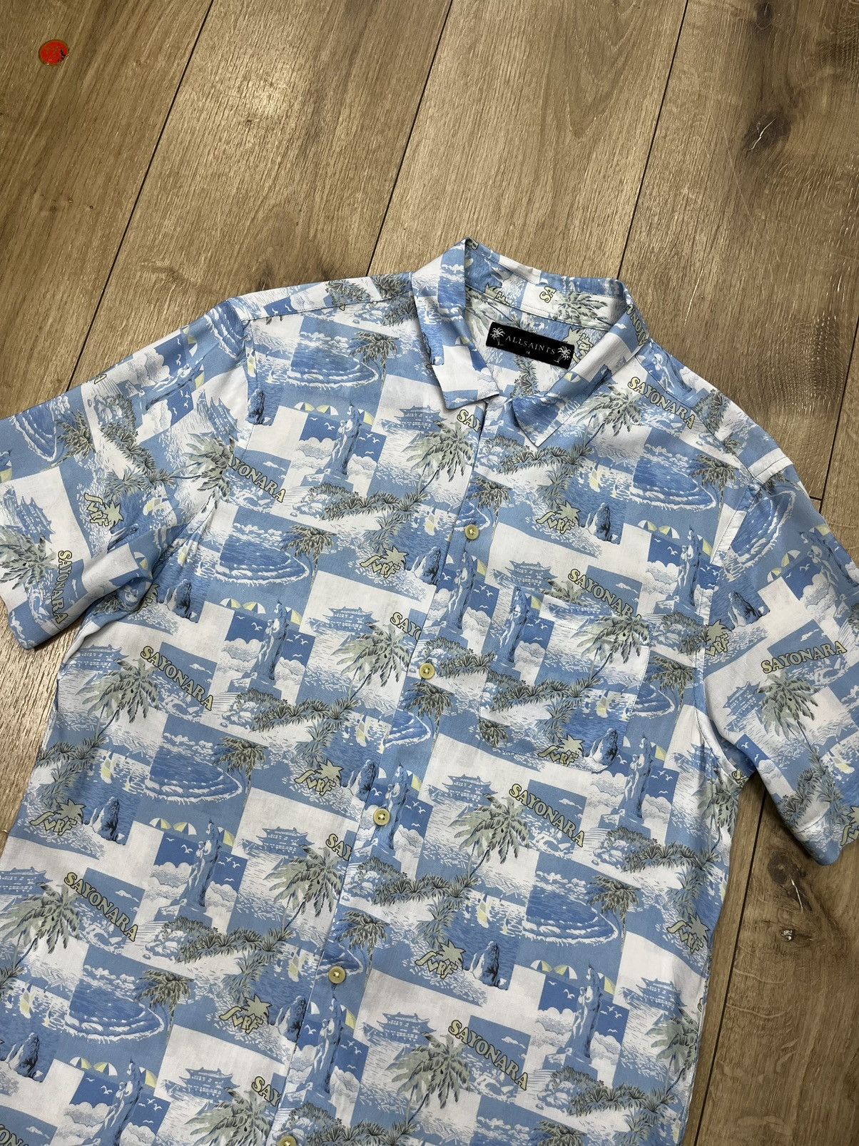 Other 🔴 Allsaints Sayonara Viscose Short Sleeve Hawaiian Shirt Size US M / EU 48-50 / 2 - 5 Thumbnail