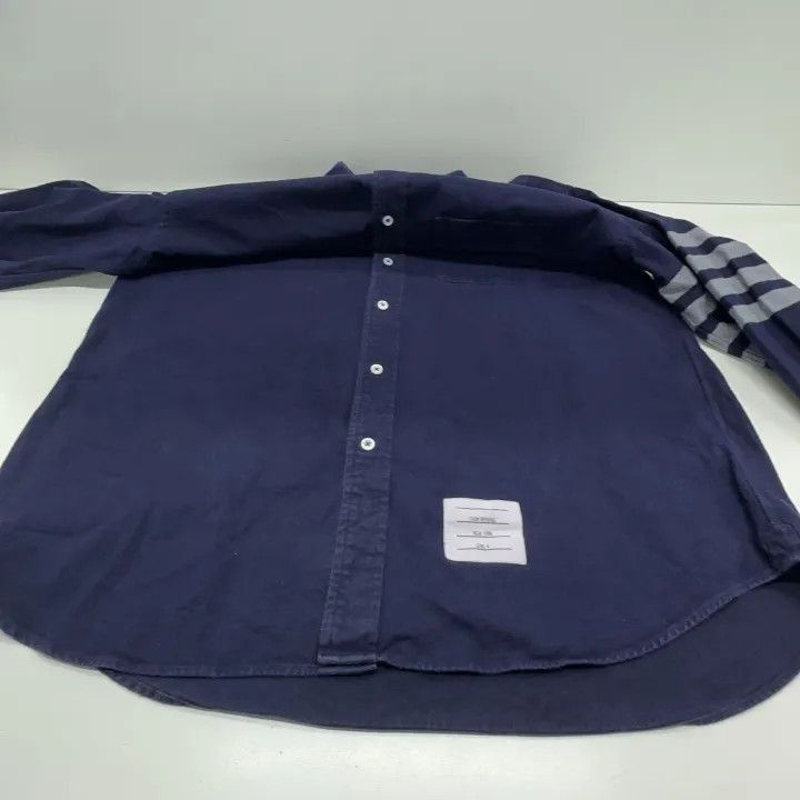 Thom Browne Thom Browne Classic Navy Long Sleeve Shirt -2507 Size US M / EU 48-50 / 2 - 1 Thumbnail