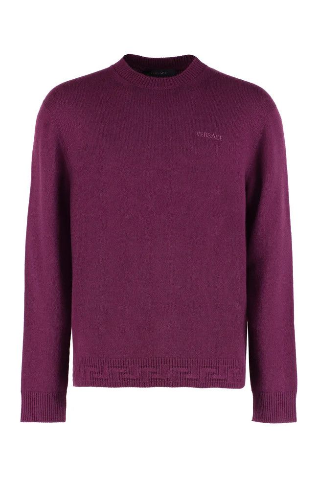 Versace o1y0525 Cashmere Blend Sweater in Purple Size US L / EU 52-54 / 3 - 1 Thumbnail
