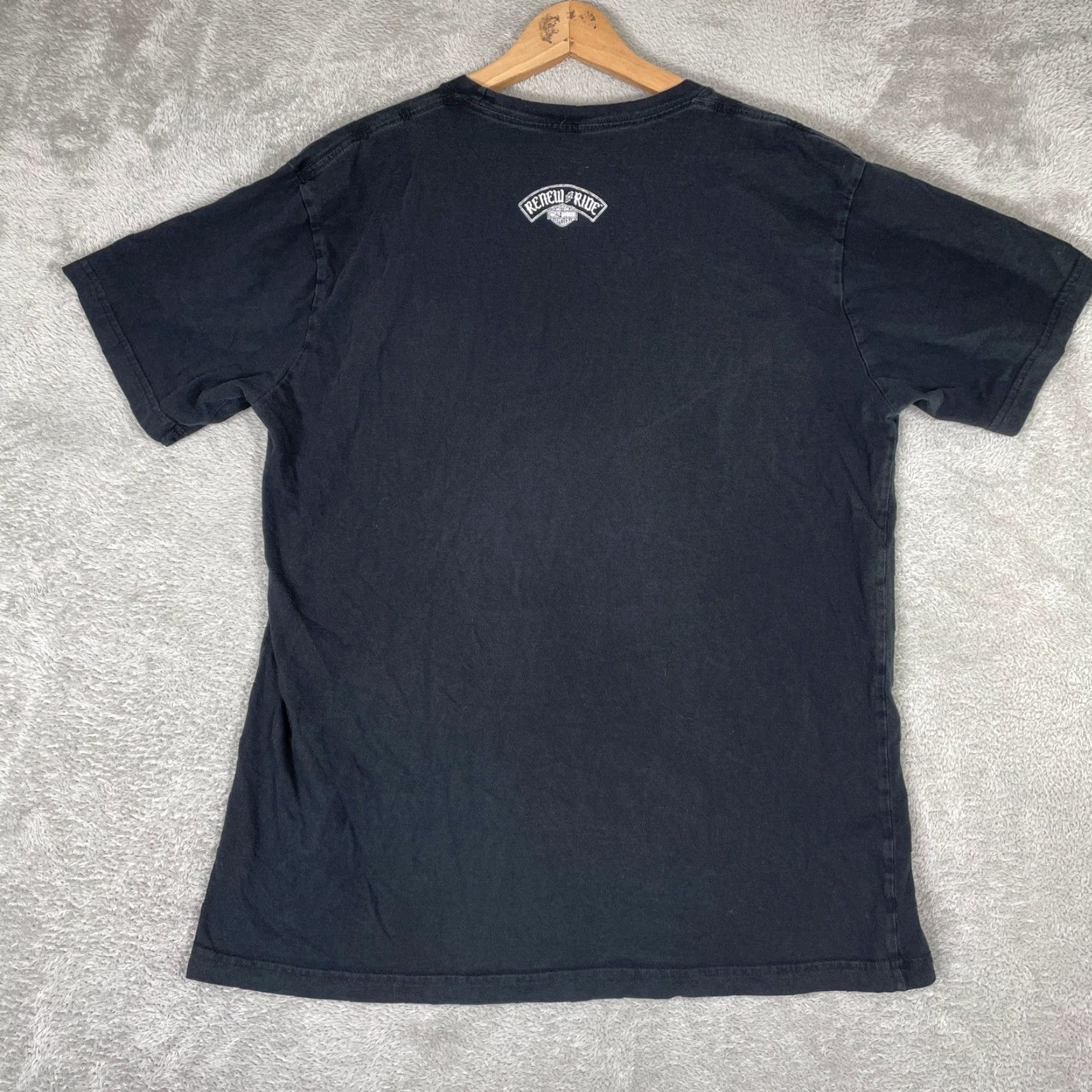Harley Davidson VINTAGE Harley-Davidson Shirt Mens L Black Renew the Ride Eagle Graphic Biker Tee Size US L / EU 52-54 / 3 - 2 Thumbnail