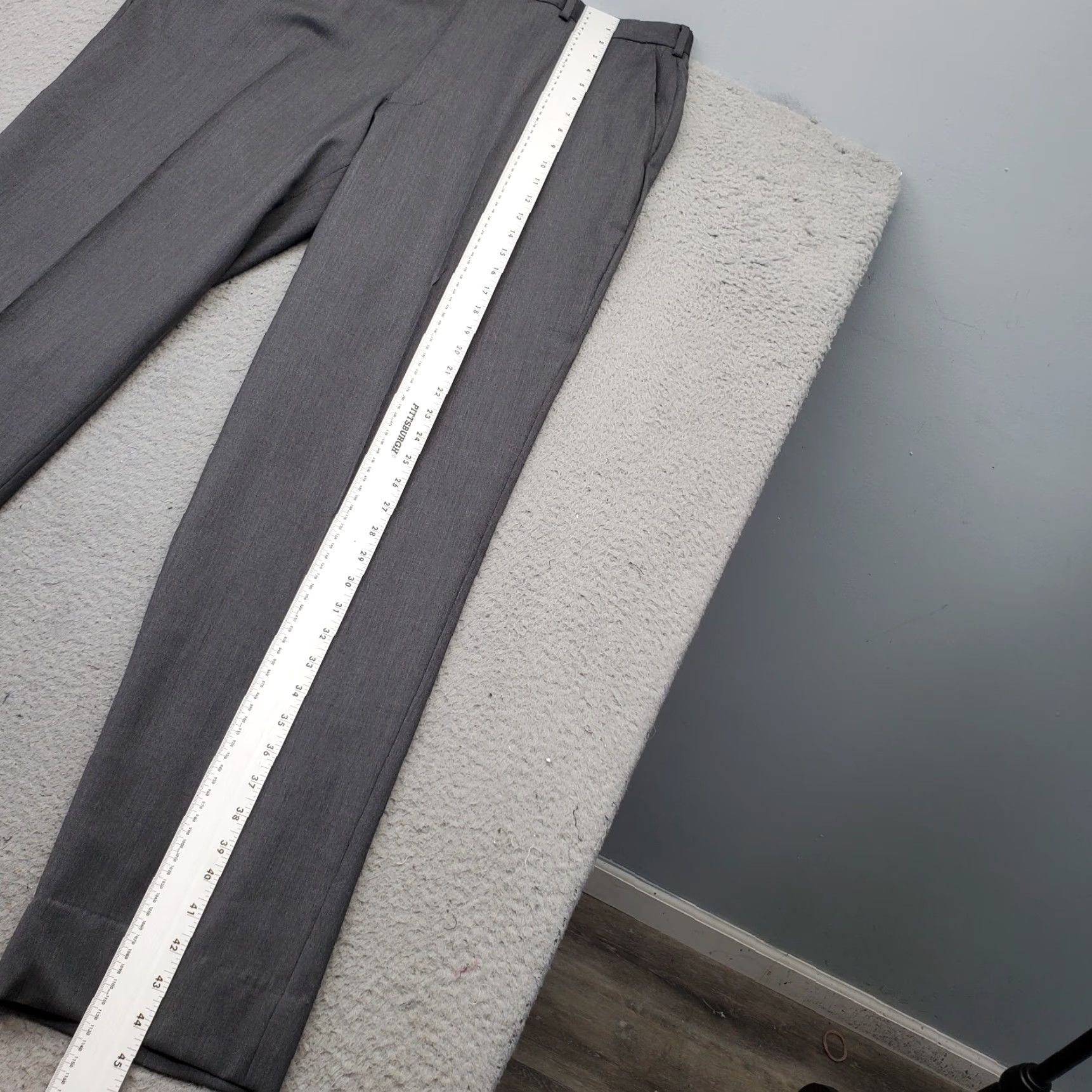 Jos. A. Bank Jos. A. Bank Dress Pants Mens 36x32 Charcoal Tailored Fit Formal Straight Leg Pants Mens Size 36 Charcoal Slashin Pocket Flat Front Inseam 32.5" Size US 36 / EU 52 - 5 Thumbnail
