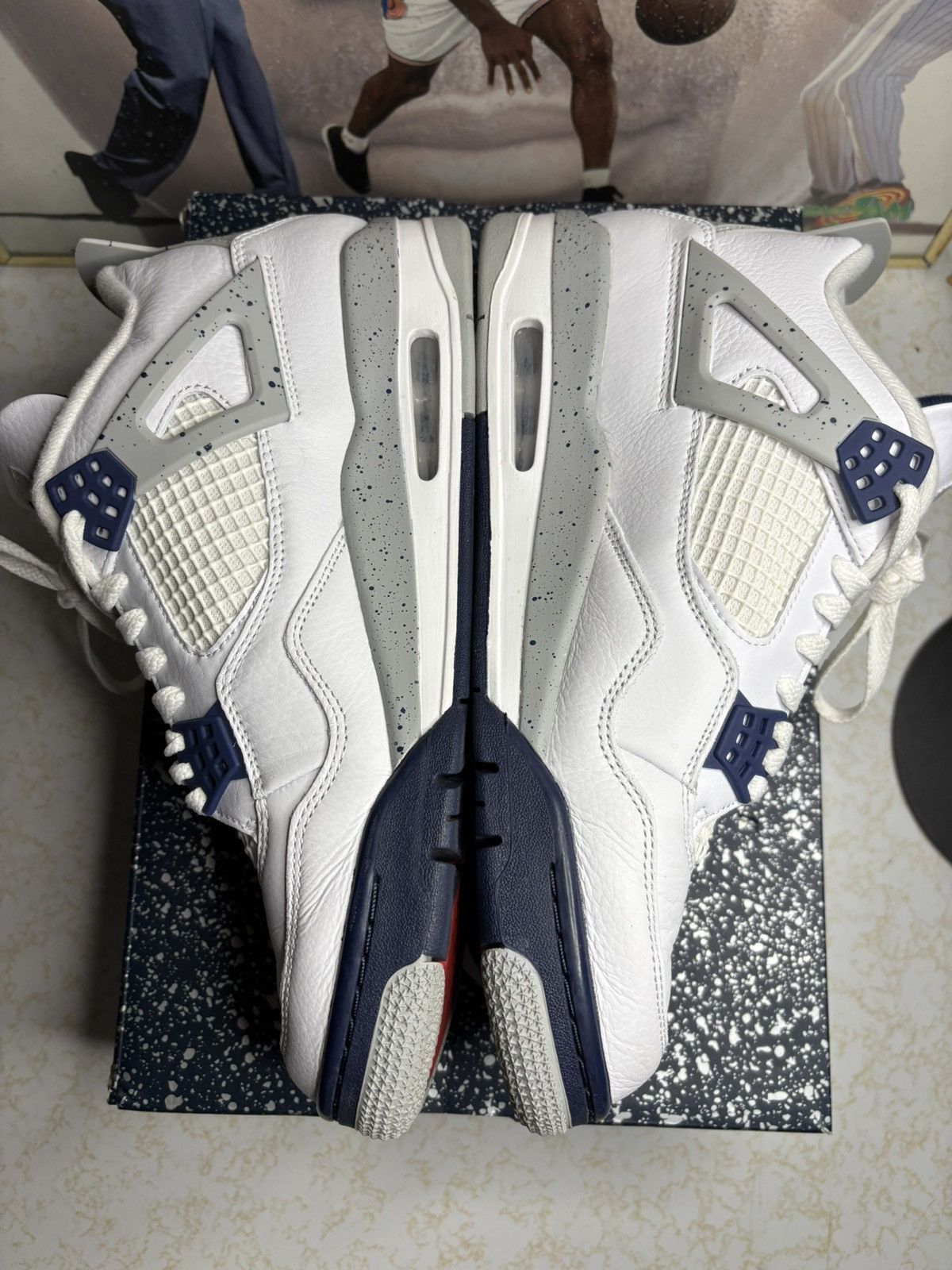 Jordan Brand Air Jordan 4 Retro midnight Navy Size US 10 / EU 43 - 3 Thumbnail