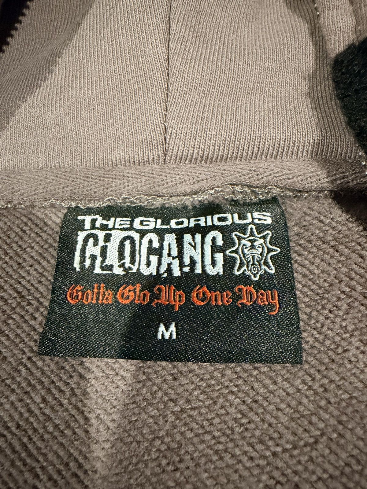 Glo Gang Curve Cut Full Zip Hoodie (Grey) - $200 (OG Price) Medium Size US M / EU 48-50 / 2 - 4 Thumbnail