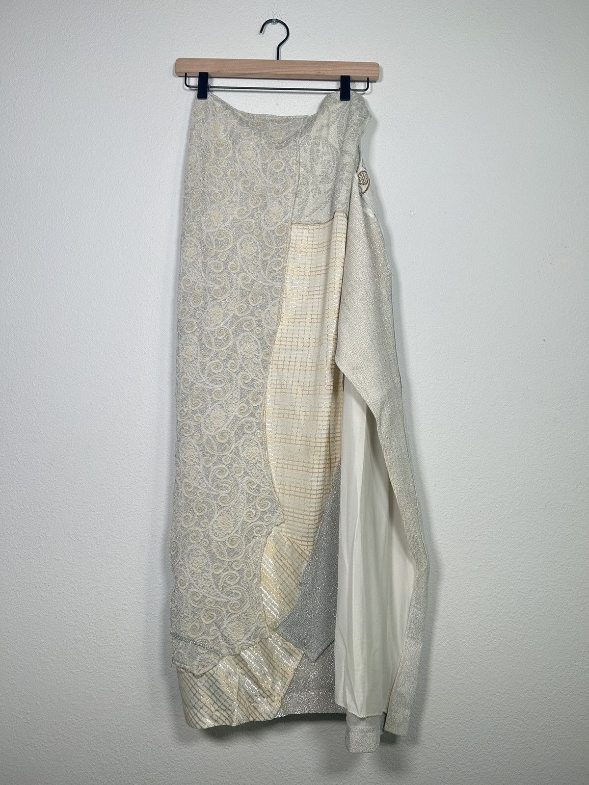 Maison Margiela AW04 Artisanal Patchwork Metal Wrap Skirt Size 34" / US 12 / IT 48 - 3 Thumbnail