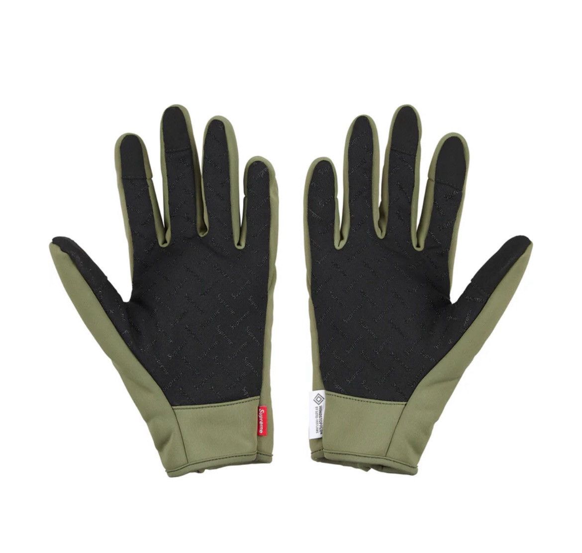 Supreme Supreme Windstopper Zip Gloves Medium Olive Green FW25 Size ONE SIZE - 3 Thumbnail