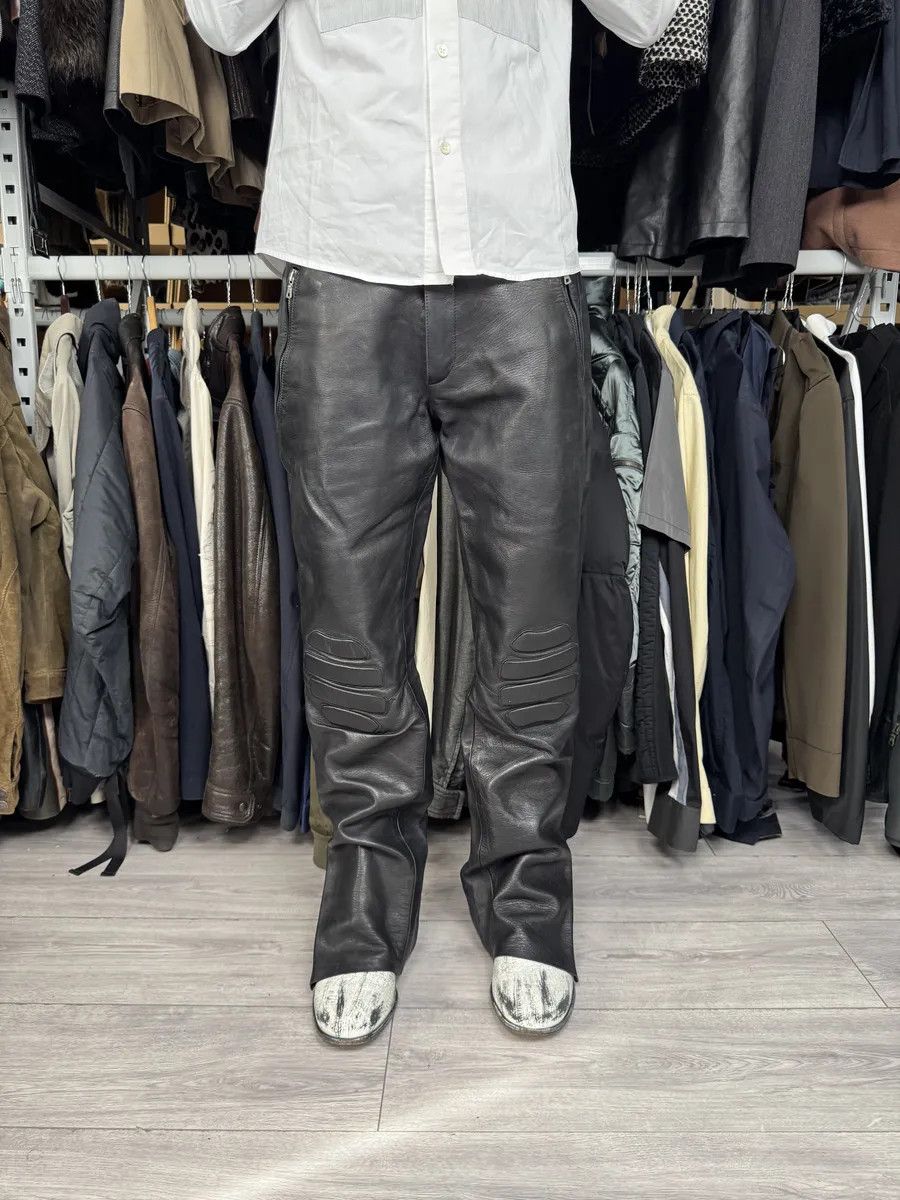 Prada FW1999 Prada Black Padded Biker Leather Pants Size US 30 / EU 46 - 3 Thumbnail