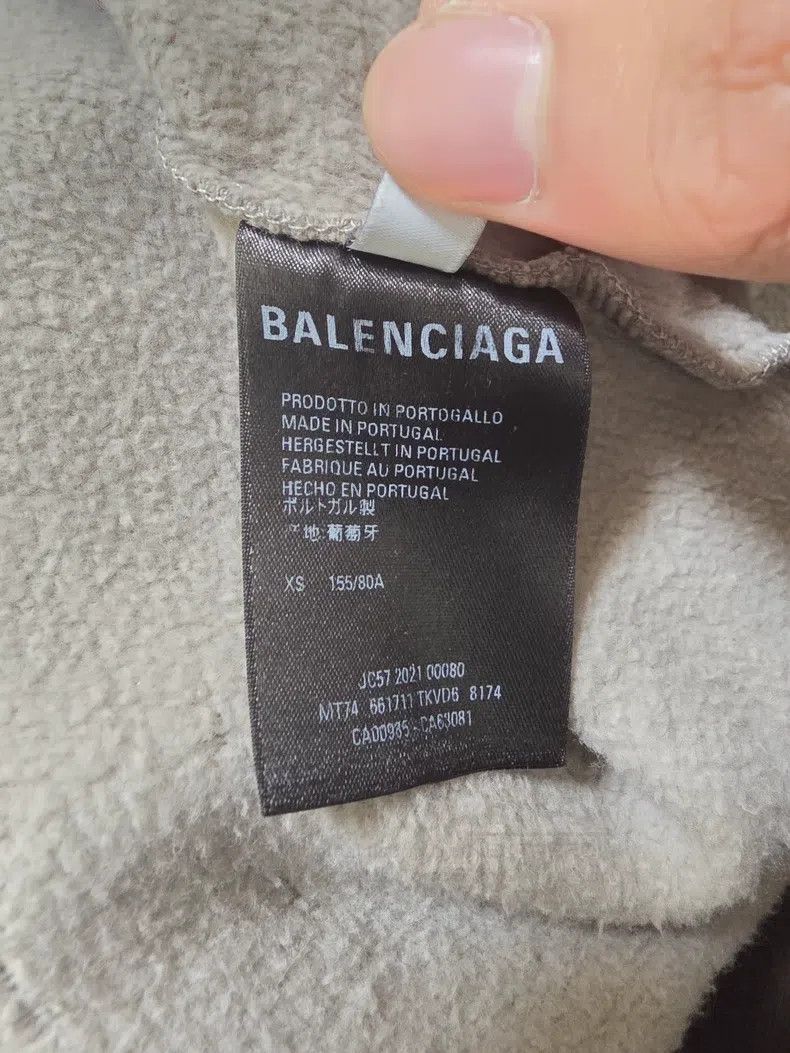 Balenciaga Balenciaga Gray Hole Hoodie Size US XS / EU 42 / 0 - 8 Thumbnail