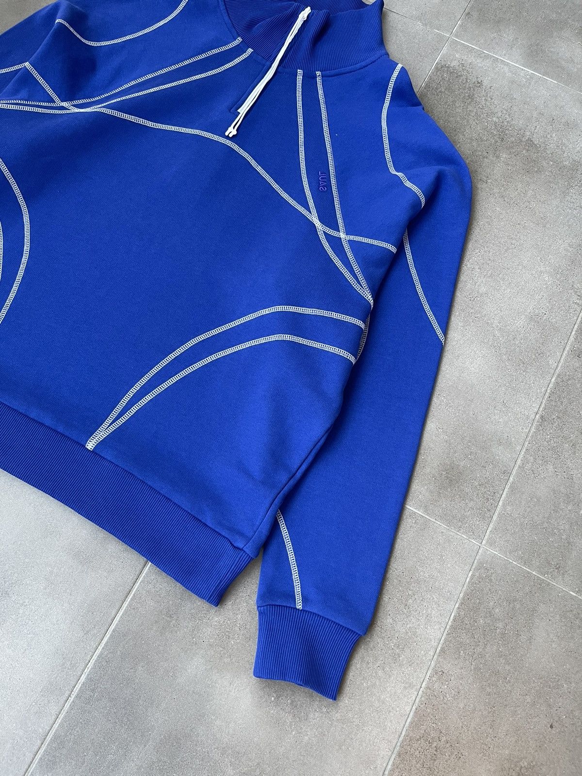 Saul Nash !DS! SS23 Saul Nash Electric Blue Overlock Stitch Sweatshirt Size US M / EU 48-50 / 2 - 9 Thumbnail