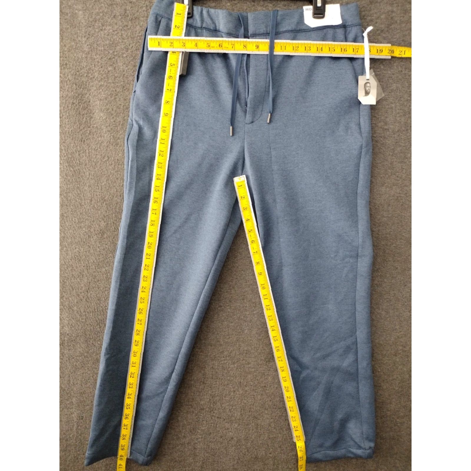 Vintage Stylus Ladarius Campbell Drawstring Solid Grey Sweatpants Jogger Pants M Men Regular Inseam 27in Gray/Cotton Blend Pockets Elastic Waist Vintage No Size US 31 - 4 Thumbnail