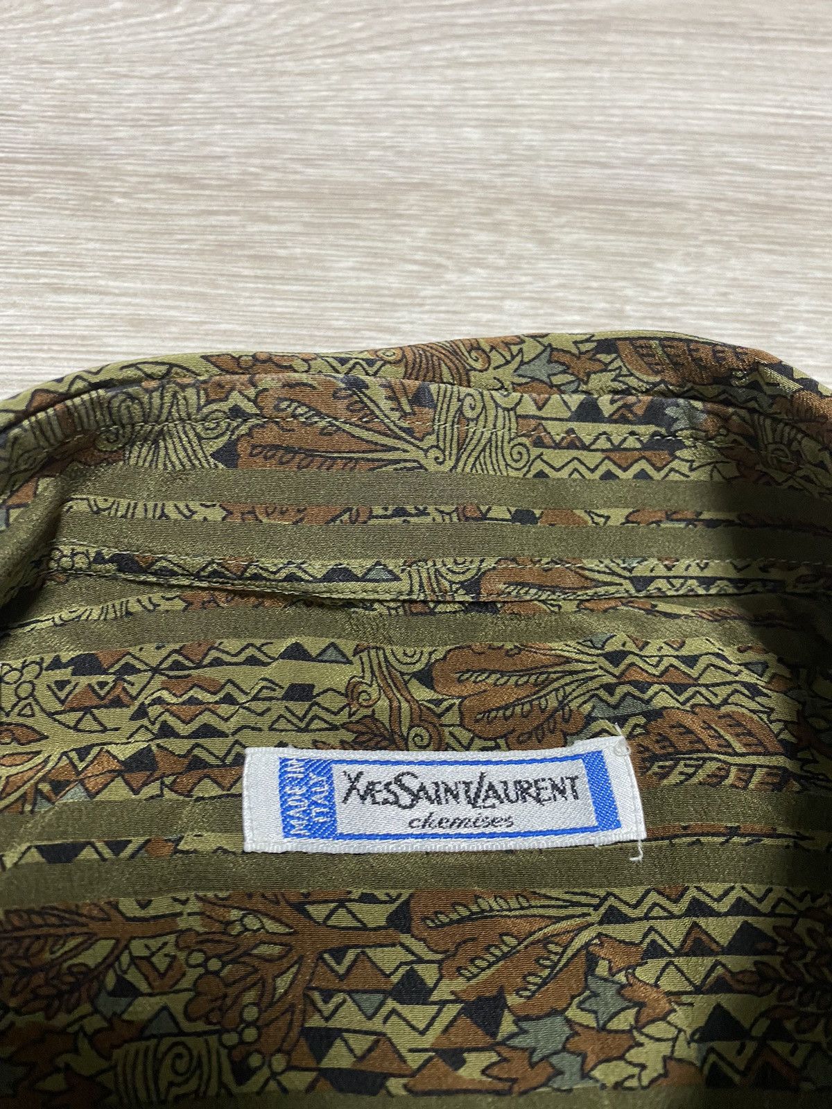 SikSilk Vintage SILK Yves Saint Laurent Chemises YSL Shirt 80’s Size US S / EU 44-46 / 1 - 3 Thumbnail