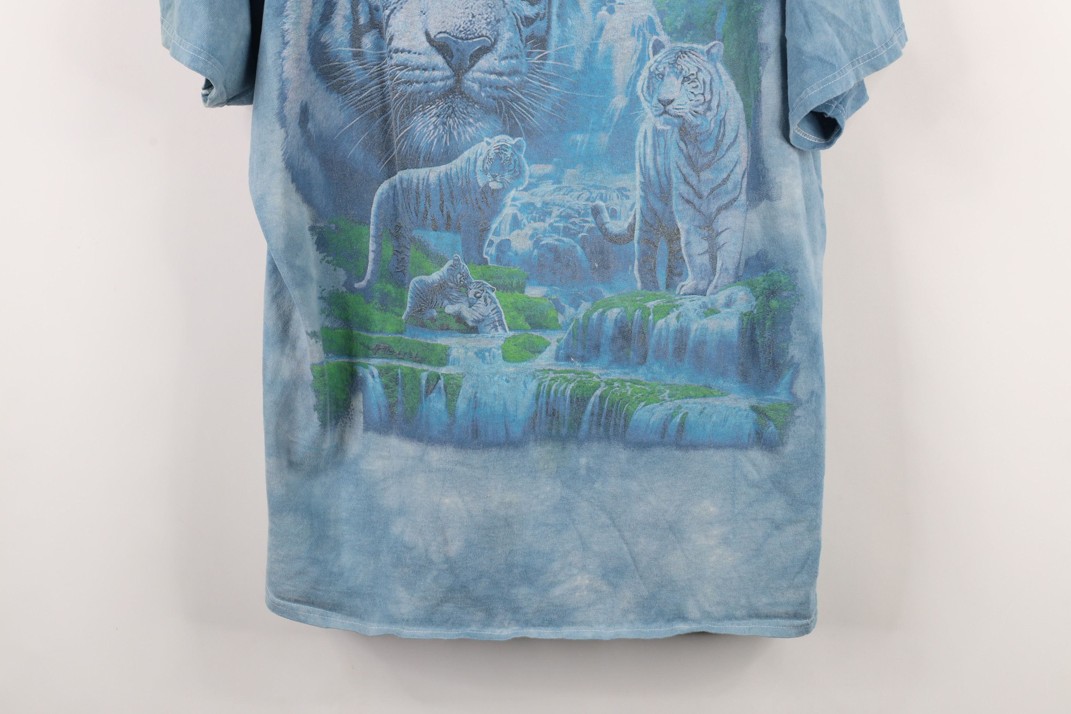 Liquid Blue × Vintage Vintage Y2K Liquid Blue Nature White Tiger Acid Wash T-Shirt Size US XXL / EU 58 / 5 - 3 Thumbnail