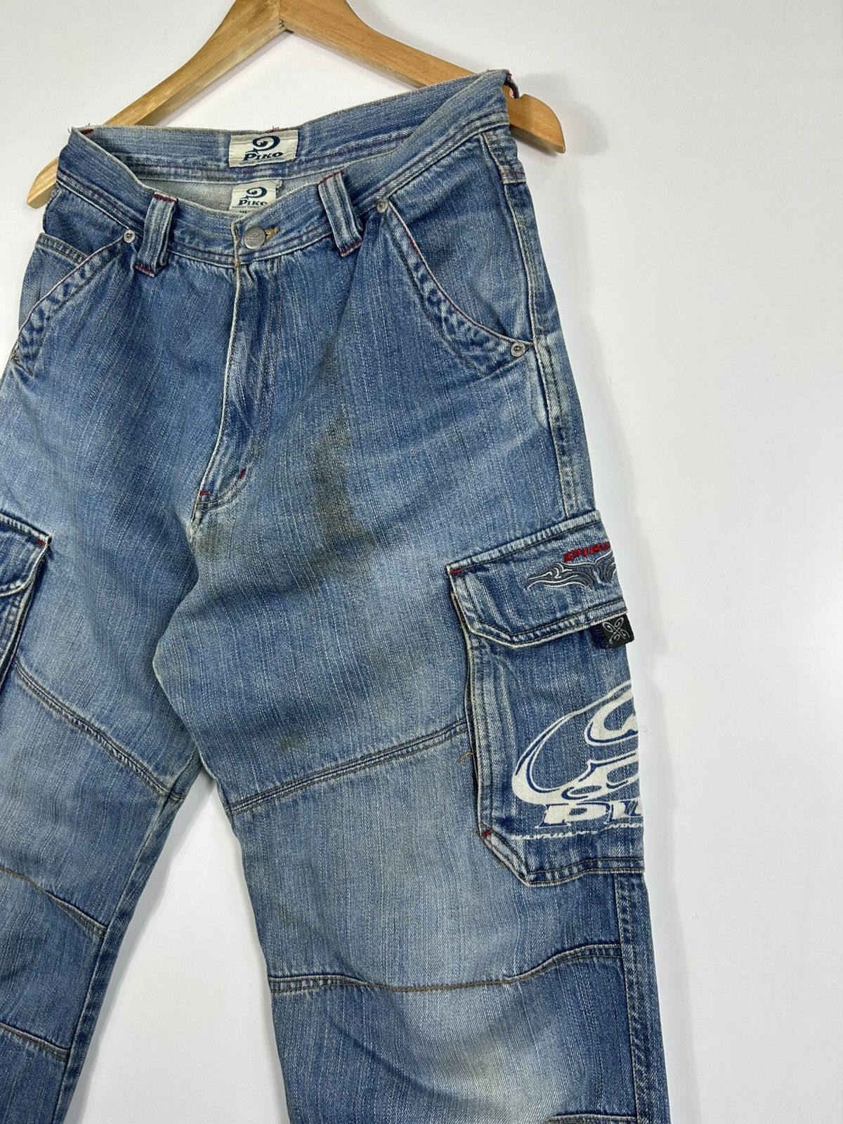 Vintage ⚡️Vintage Piko Hawaiian Cargo Loose Denim Size US 31 - 7 Thumbnail