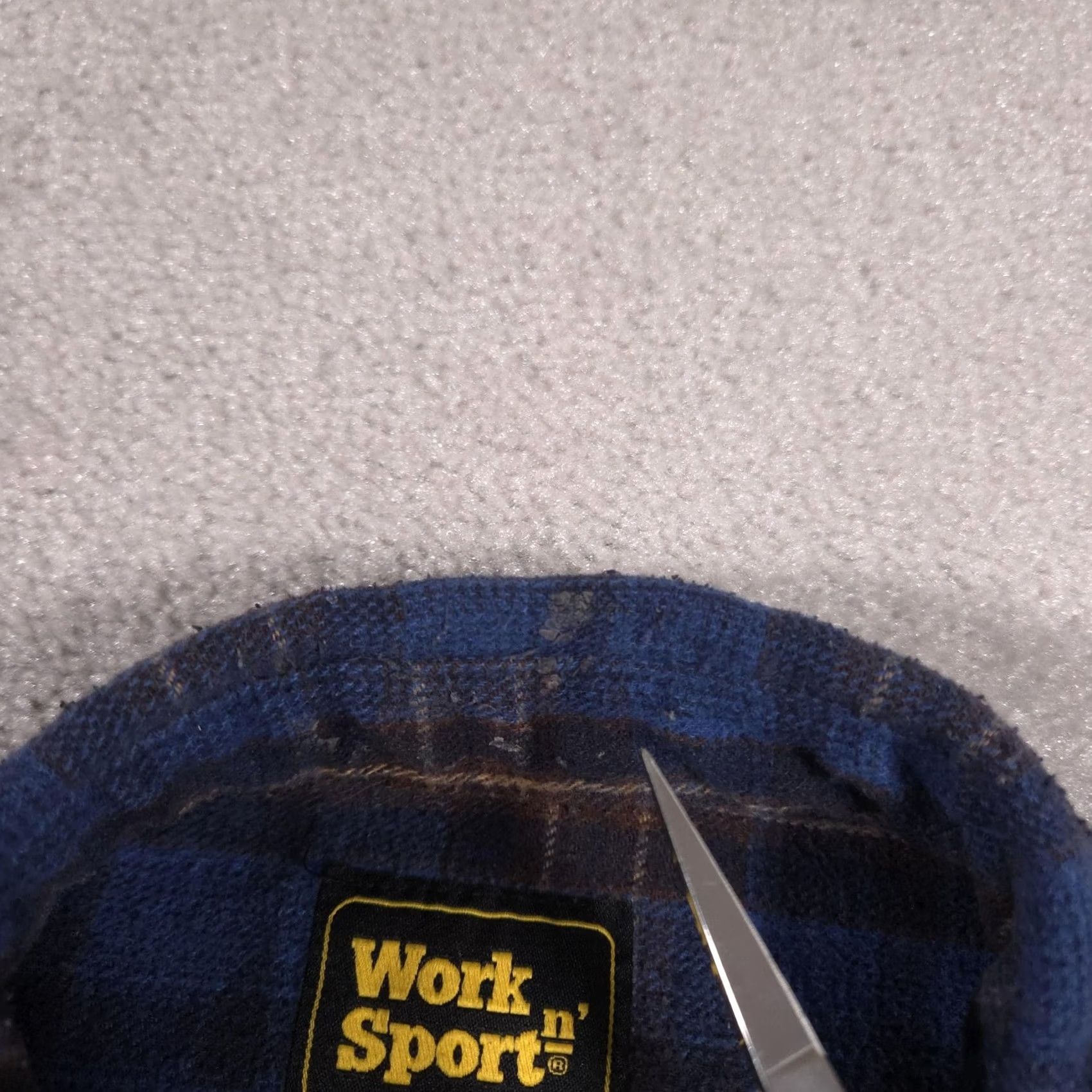 Vintage VINTAGE Work n' Sport Shirt Mens LT Blue Plaid Flannel Long Sleeve Button Up Workwear Size US L / EU 52-54 / 3 - 7 Thumbnail