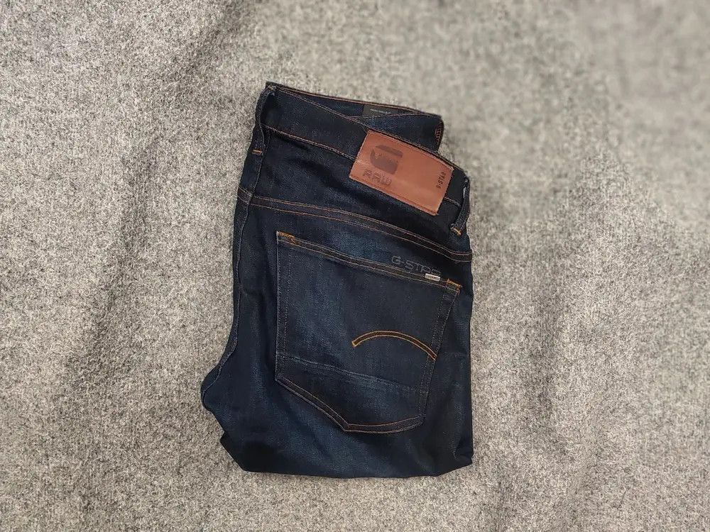 G-Star G Star Raw 3301 tapered Denim dark wash Slim jeans Vintage Size US 34 / EU 50 - 2 Thumbnail