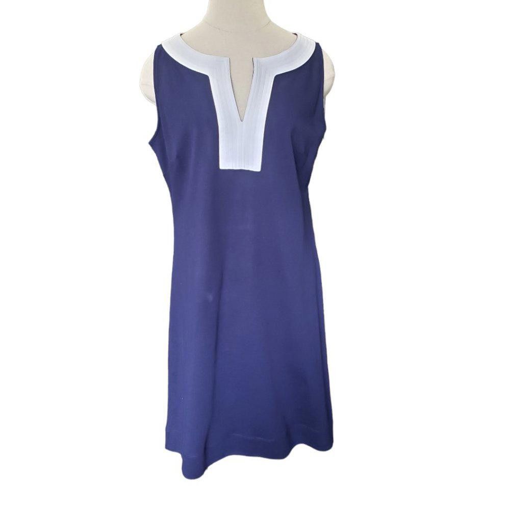 Designer CT1295 New York & Company Navy sleeveless Dress L Size L / US 10 / IT 46 - 1 Thumbnail