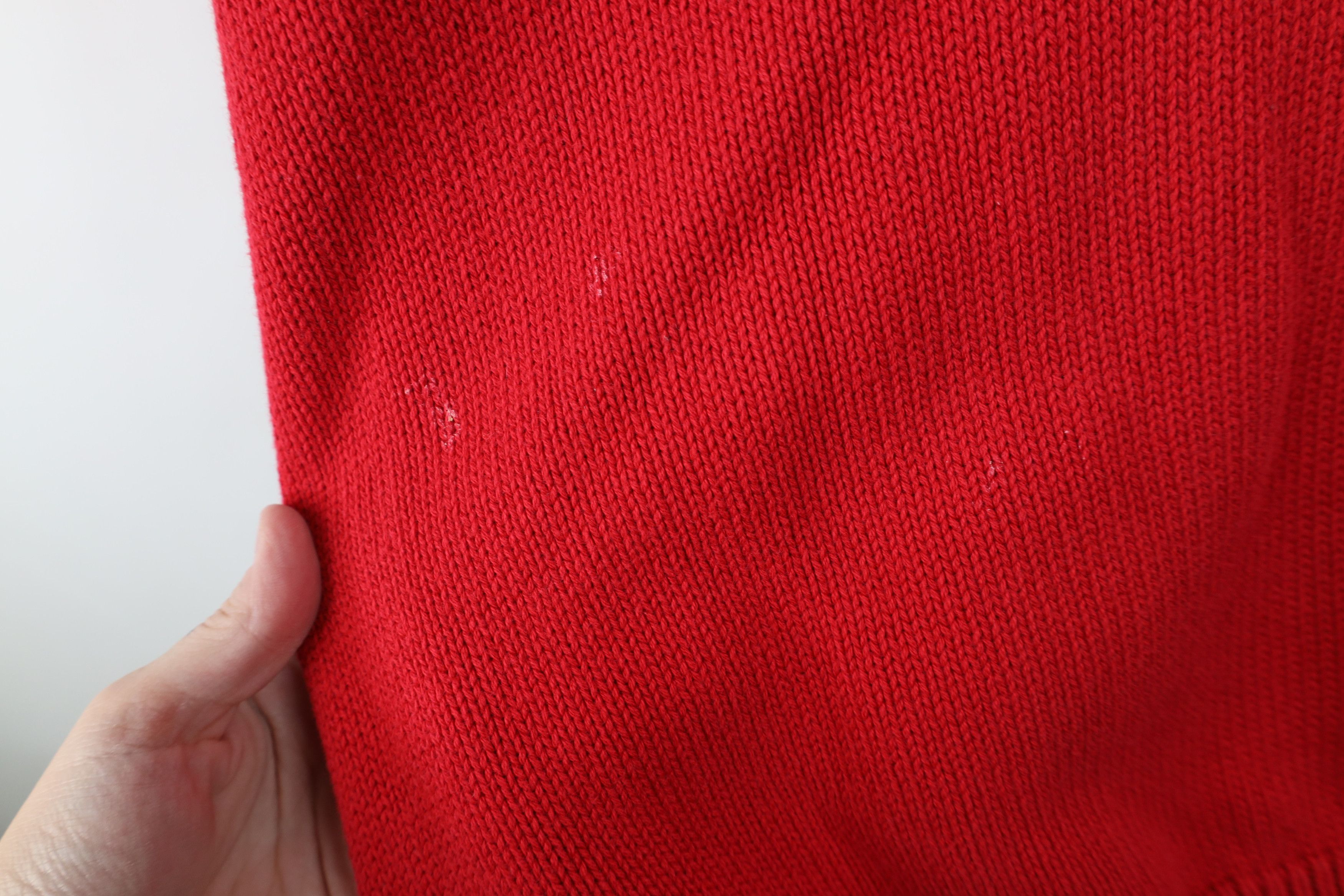 Lands' End Vintage 90s Lands End Cotton Knit Cardigan Sweater Red USA Size US XL / EU 56 / 4 - 8 Thumbnail