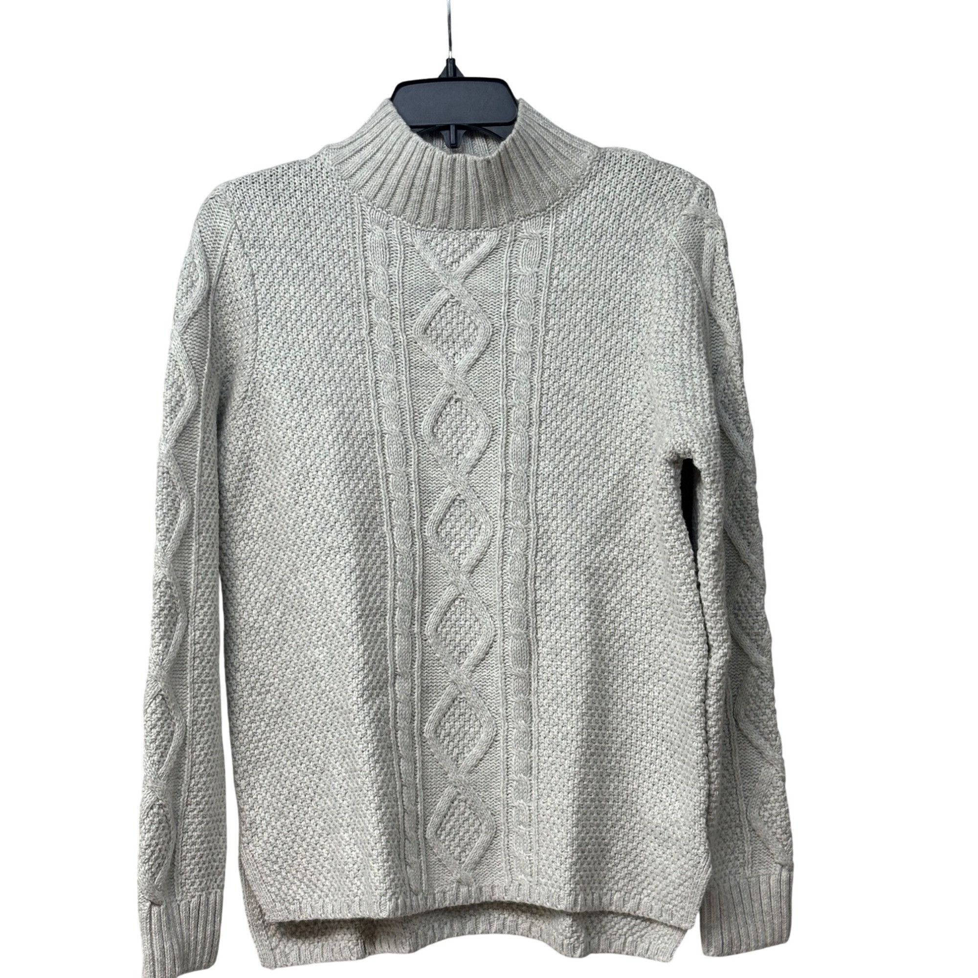 Lucky Brand Lucky Brand Cable Knit Turtleneck Sweater, Gray, Size M Size M / US 6-8 / IT 42-44 - 10 Thumbnail