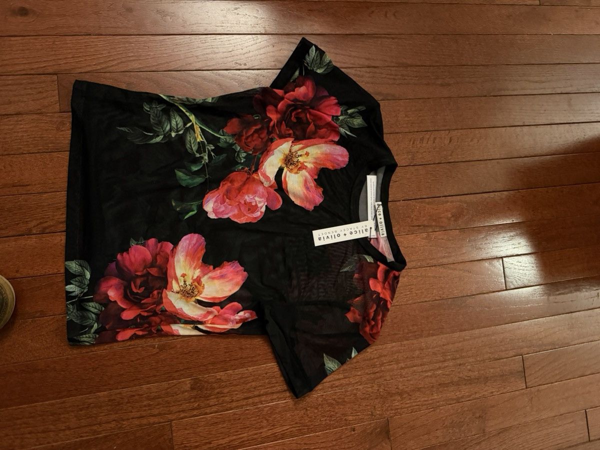 Alice + Olivia Alice & Olivia Tess Mesh T Shirt Size S / US 4 / IT 40 - 4 Thumbnail