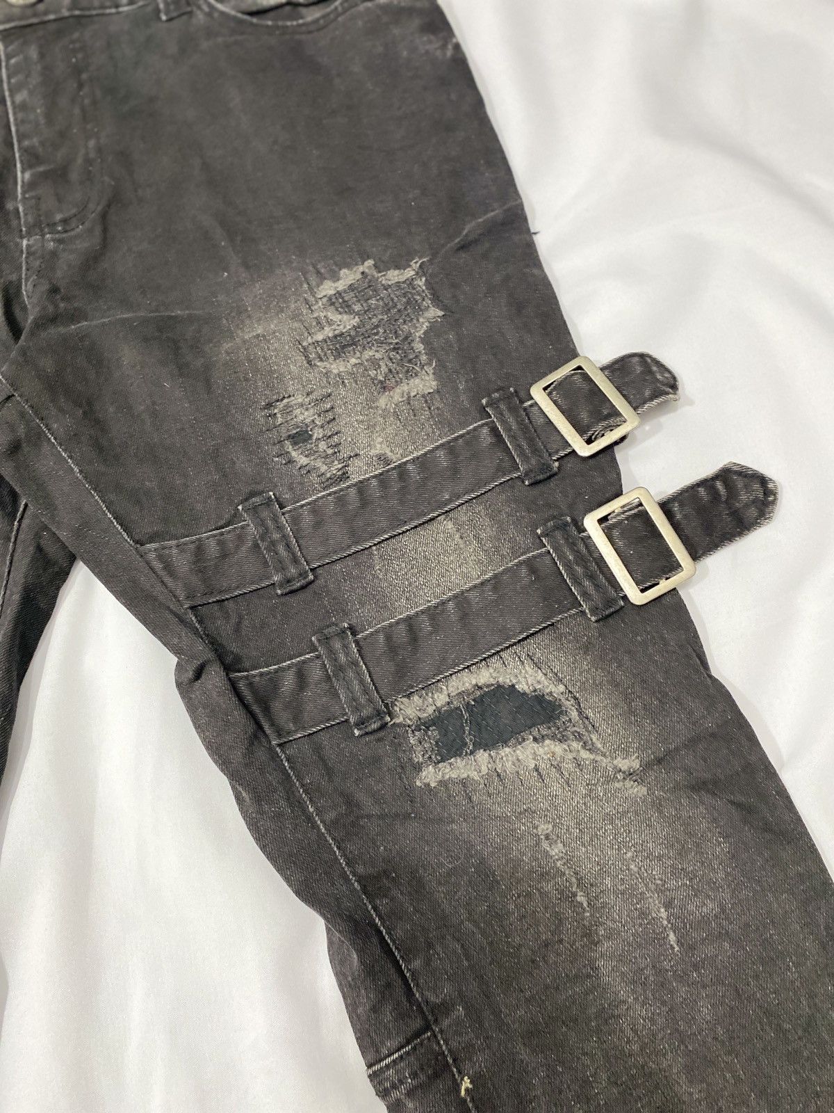 If Six Was Nine ILDF Bondage Jeans Obelisk Street Punk Denim Size US 32 / EU 48 - 2 Thumbnail