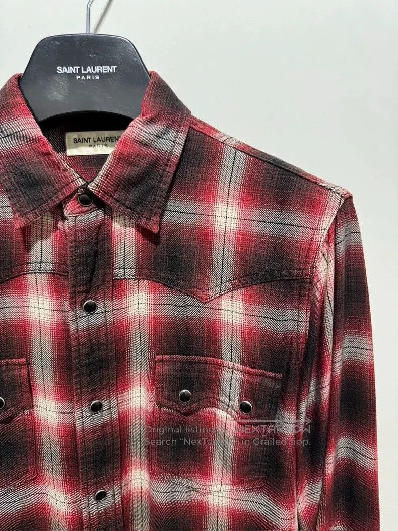 Saint Laurent Paris Saint Laurent 16FW Plaid Button-Up Shirt. Size US S / EU 44-46 / 1 - 3 Thumbnail