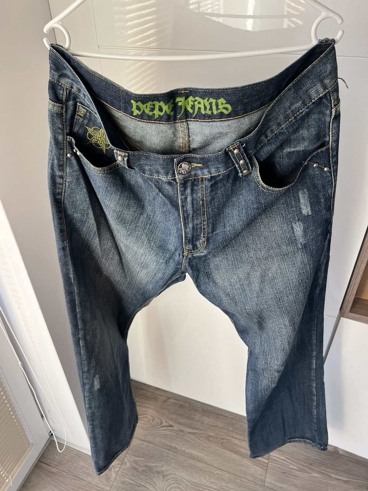 Pepe Jeans Pepe Jeans Avant Garde Opium Embroidered Logo Y2K Jeans Size US 36 / EU 52 - 8 Thumbnail