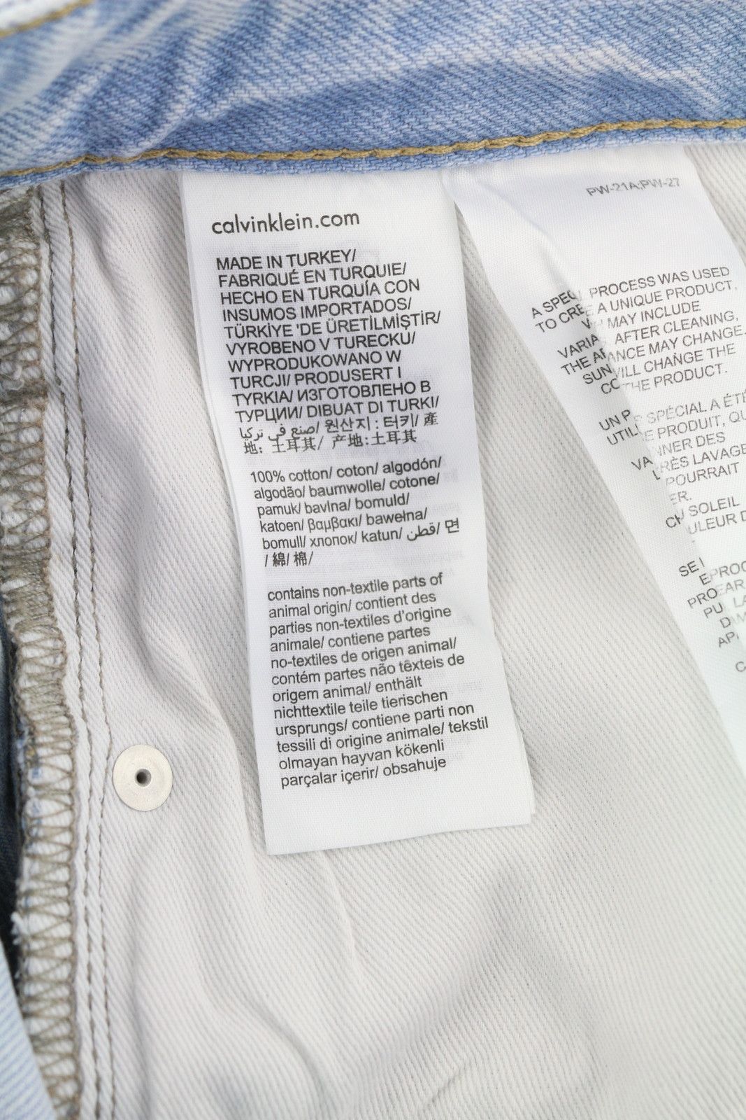 Calvin Klein 90S STRAIGHT W32 Light Blue Washed Zip Fly Denim 85299 Size US 32 / EU 48 - 8 Thumbnail