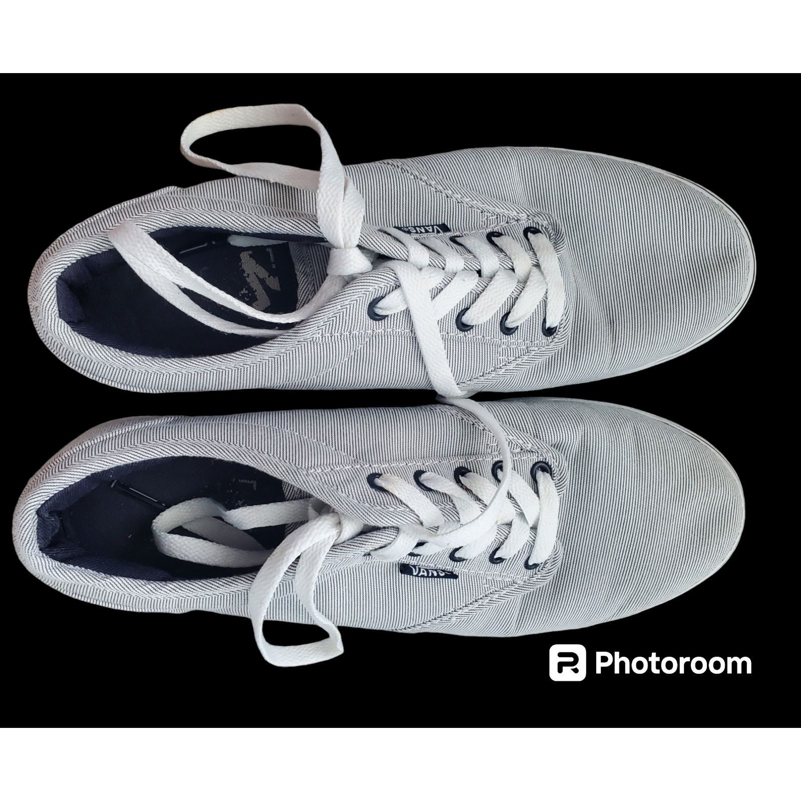 Vans VANS Off the Wall Sneakers Blue Pinstripe Women's Size 8 Size US 8 / IT 38 - 4 Thumbnail