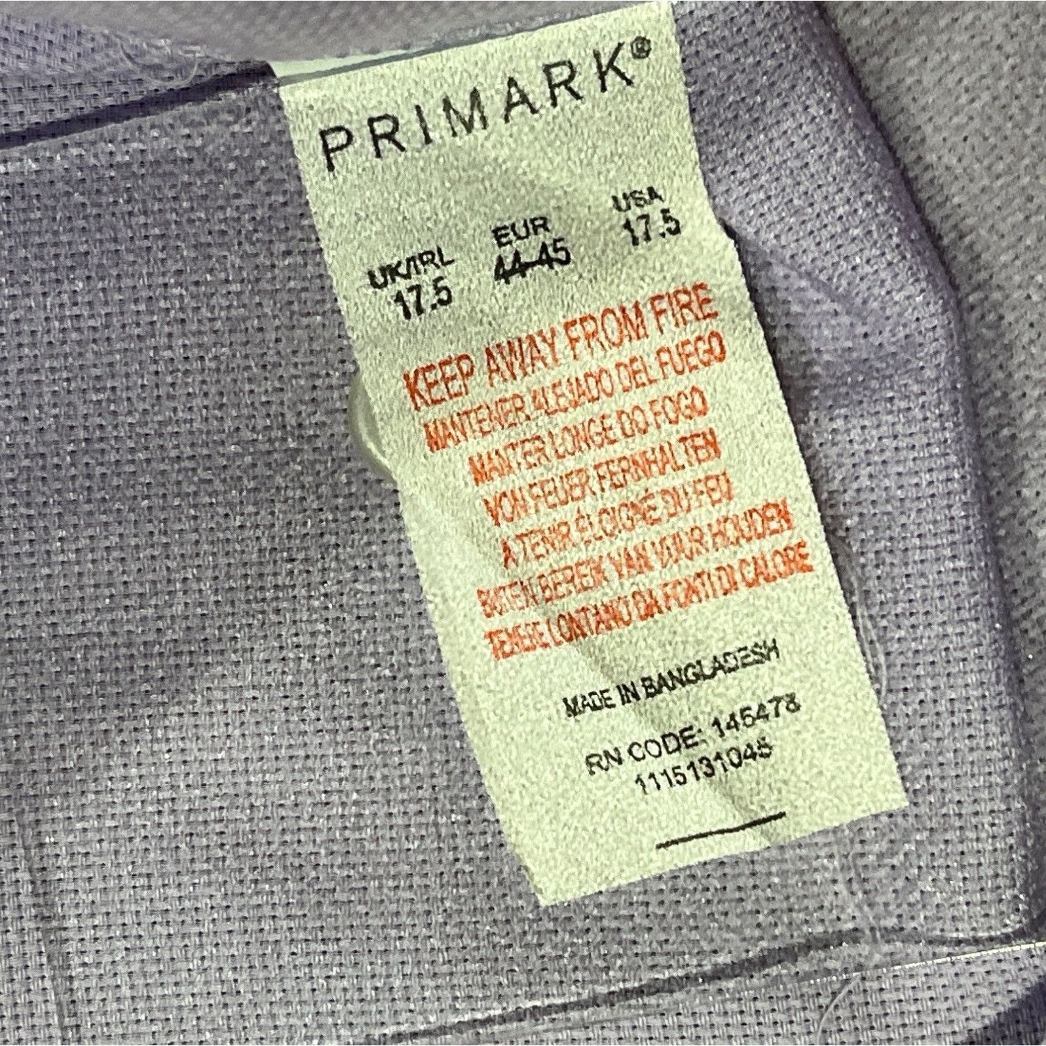 Primark Primark Mens Regular Fit Long Sleeve Lavender Button-Up Shir Size US S / EU 44-46 / 1 - 4 Thumbnail