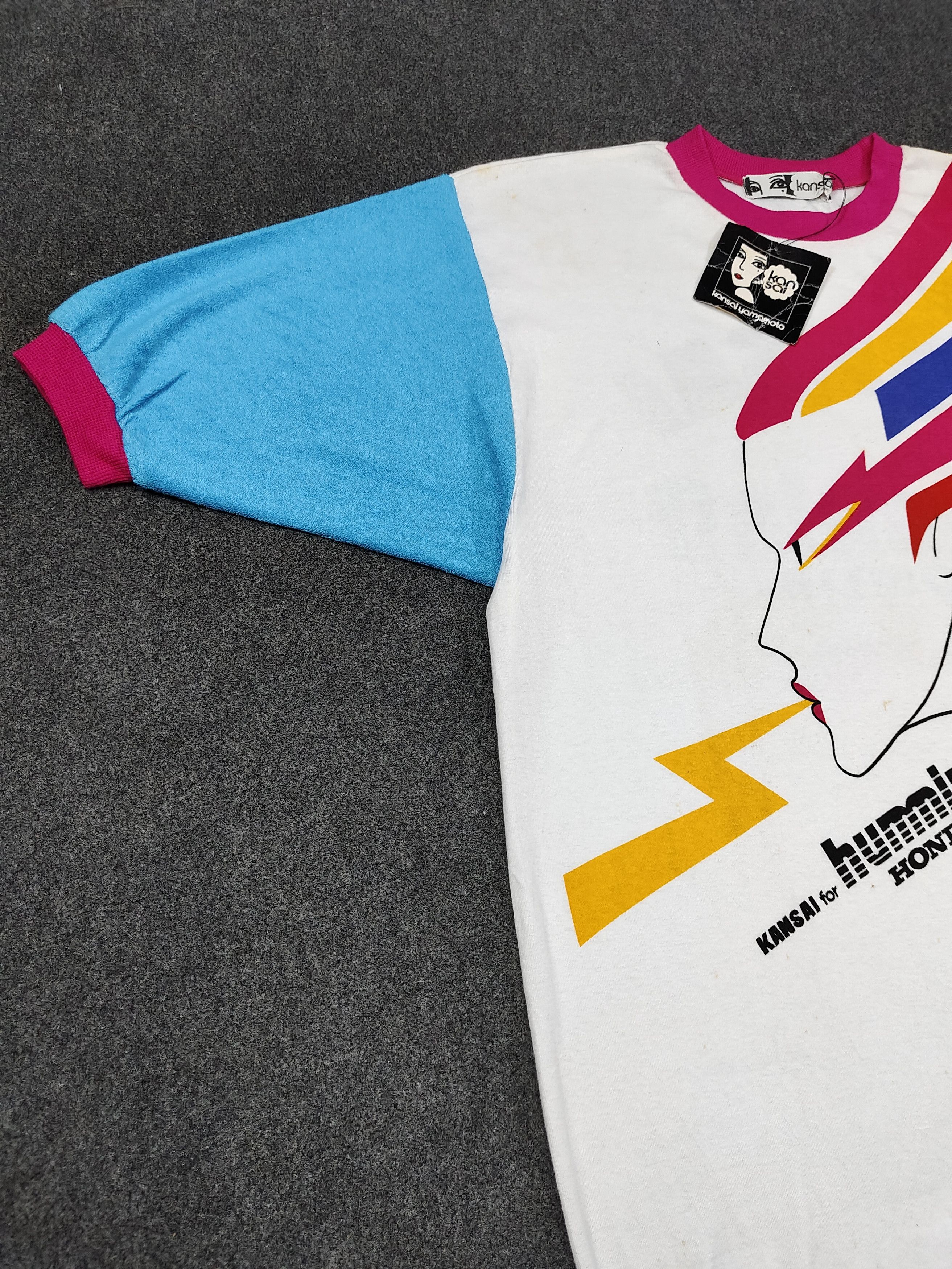 Kansai Yamamoto ARCHIVE🔥80s Kansai "Humming Honda" David Bowie Inspired Tee Size US M / EU 48-50 / 2 - 4 Thumbnail