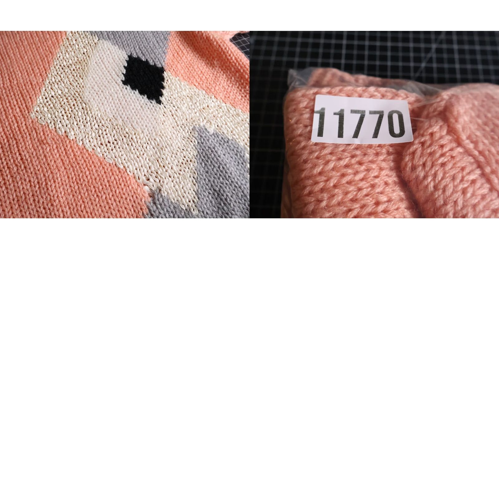 Pinko VINTAGE 80s Chunky Knit Sweater Women's Medium Pink Gray Geometric Acrylic VTG Pullover Crew Neck Casual Hipster Retro Womens Size S / US 4 / IT 40 - 9 Thumbnail