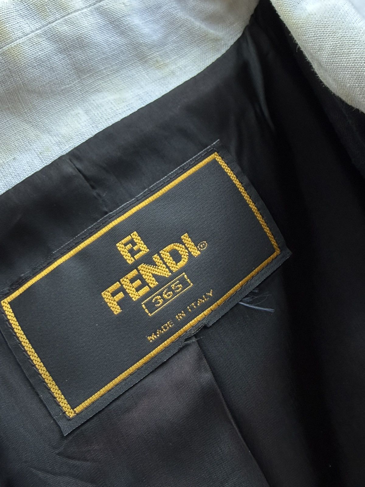 Fendi Vintage Fendi Black Buttons up linen blazer Size M / US 6-8 / IT 42-44 - 13 Thumbnail