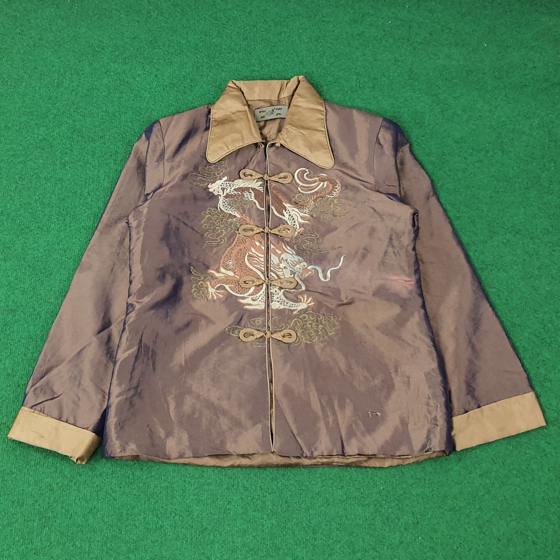 Vintage Vintage Dragon Embroidery Tang suit Traditional C254N21 Size US S / EU 44-46 / 1 - 1 Thumbnail