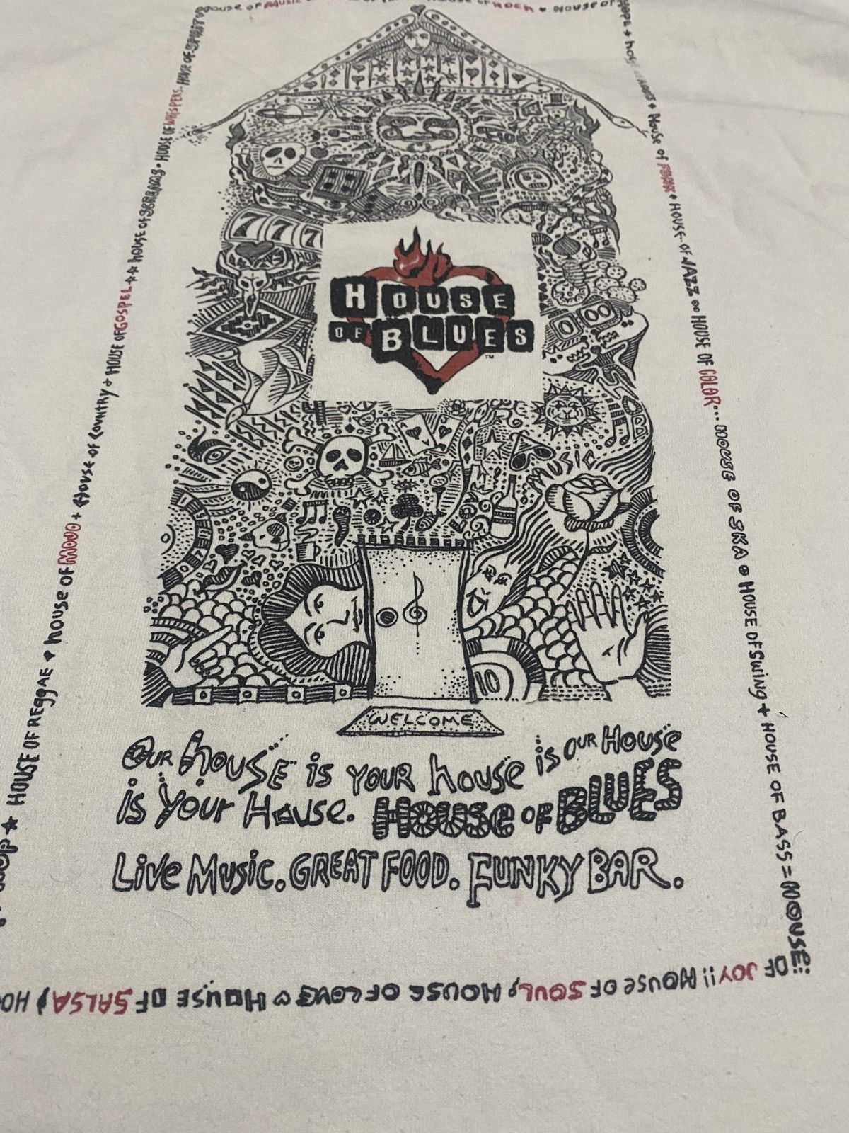 Vintage Vintage 1990s House Of Blues New orleans of spirit T-Shirt Size US XL / EU 56 / 4 - 6 Thumbnail