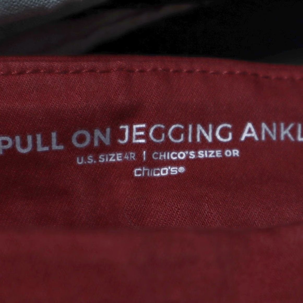 Vintage Chico's Stretch Pull On Jegging Ankle Career Pants Red Women's 4 Size 27" / US 4 / IT 40 - 5 Thumbnail