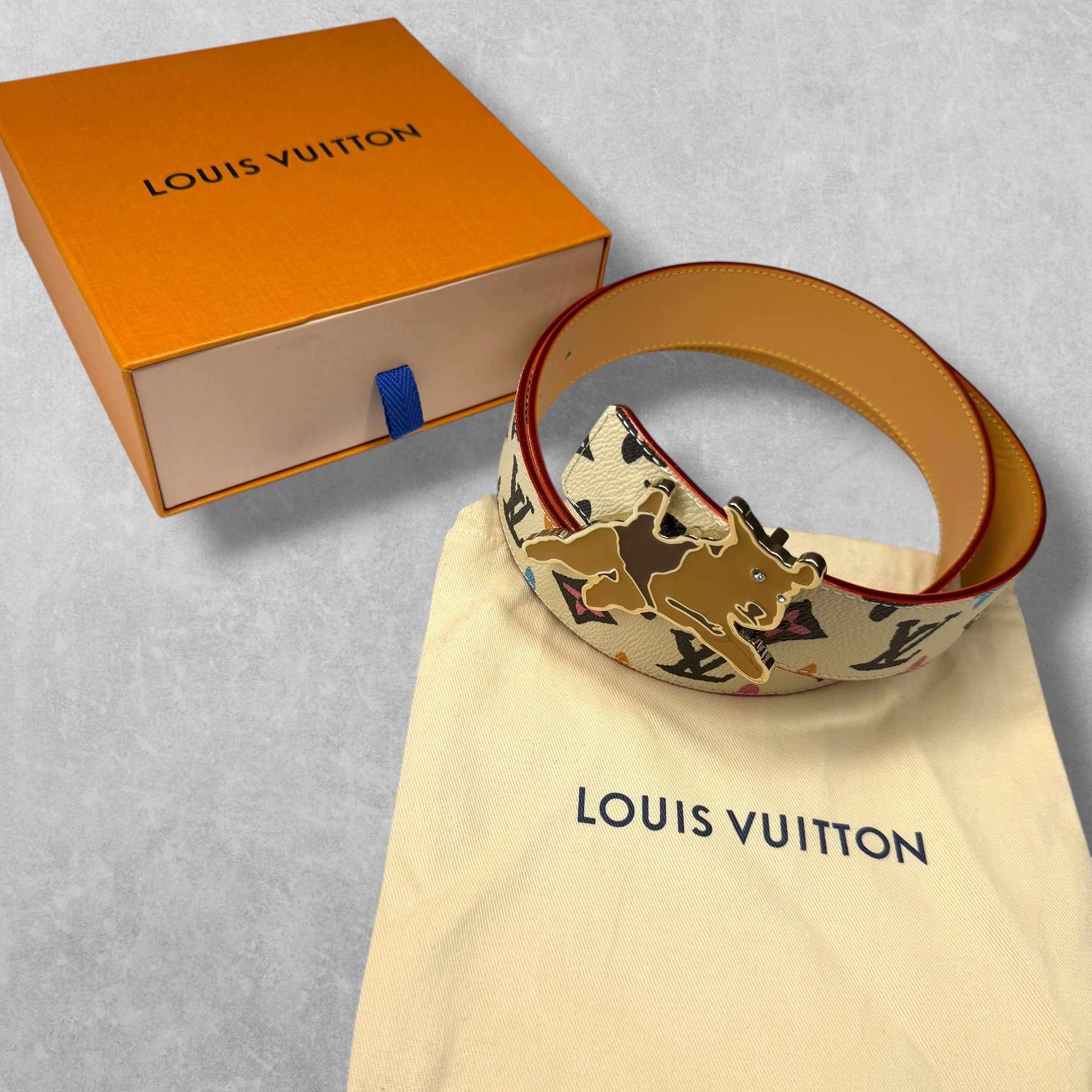 Louis Vuitton Louis Vuitton by Tyler the Creator Monogram Belt 95 (34) Size 34 - 4 Thumbnail