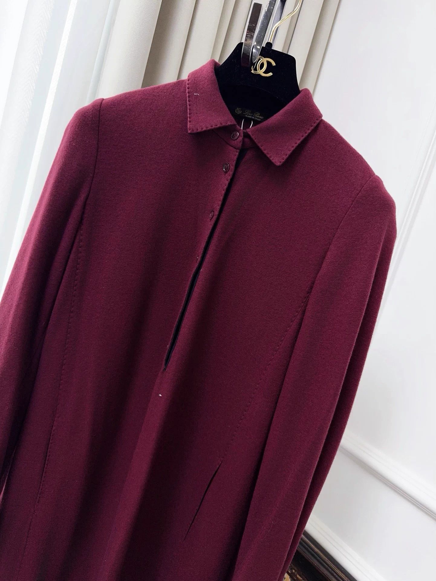 Loro Piana Loro Piana burgundy shirt dress 40 Size M / US 6-8 / IT 42-44 - 3 Thumbnail