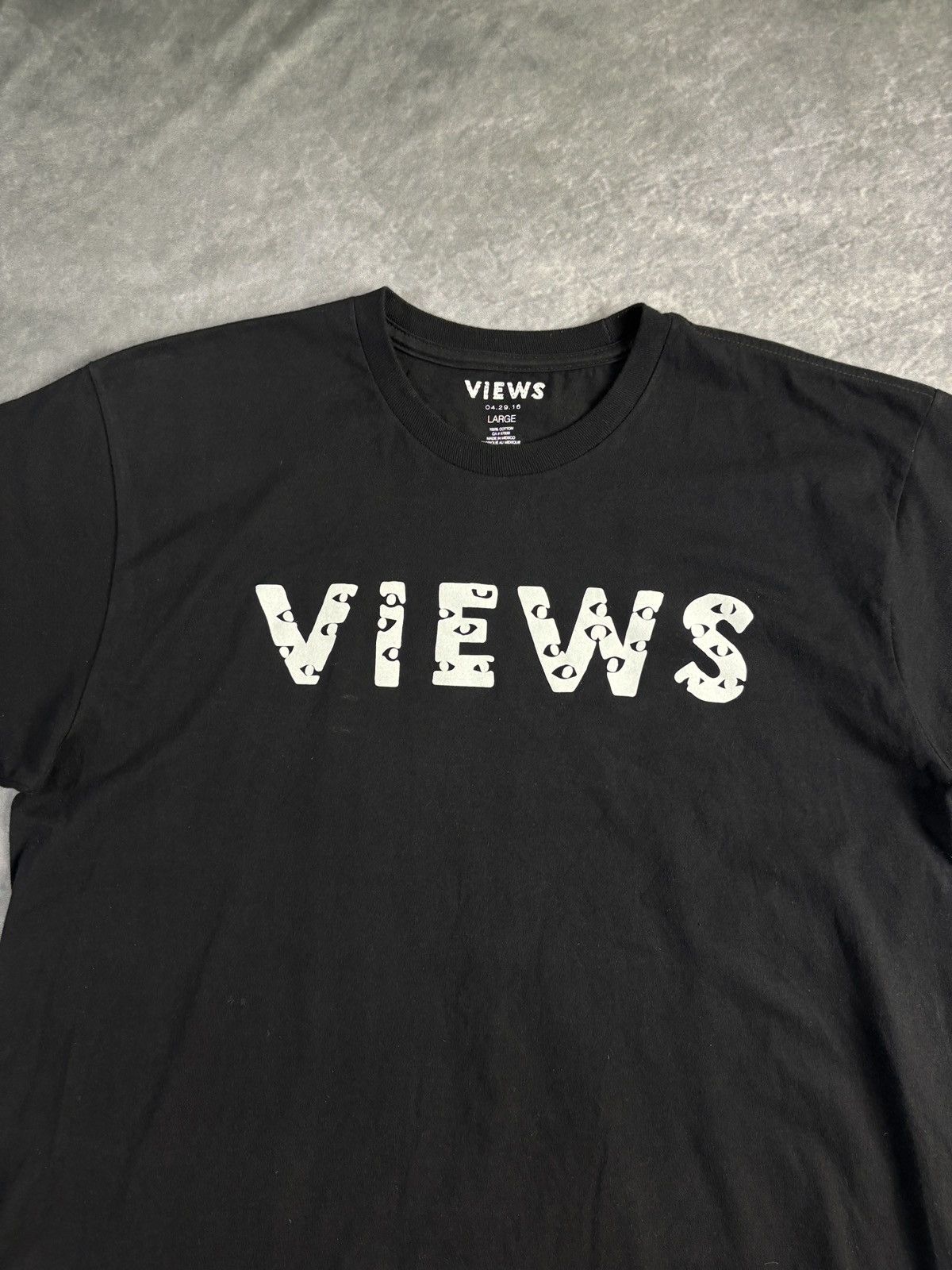 Rap Tees 2016 Drake Views Album Promo Tee Shirt Jim Joe Eyeball Text Size US L / EU 52-54 / 3 - 3 Thumbnail