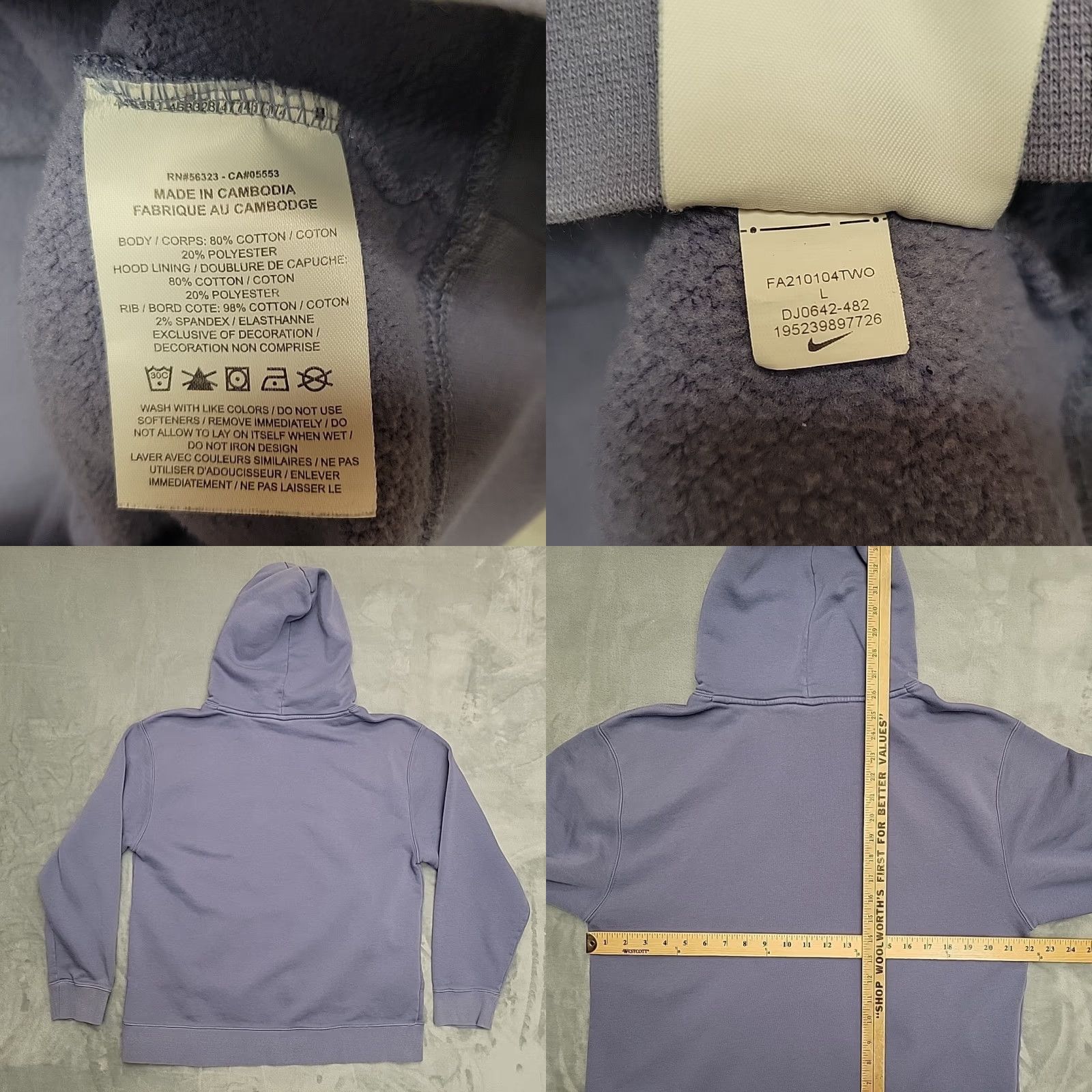 Nike VINTAGE Nike SB Hoodie Mens L Blue Embroidered Skate Fleece Sweatshirt Retro Size US L / EU 52-54 / 3 - 8 Thumbnail