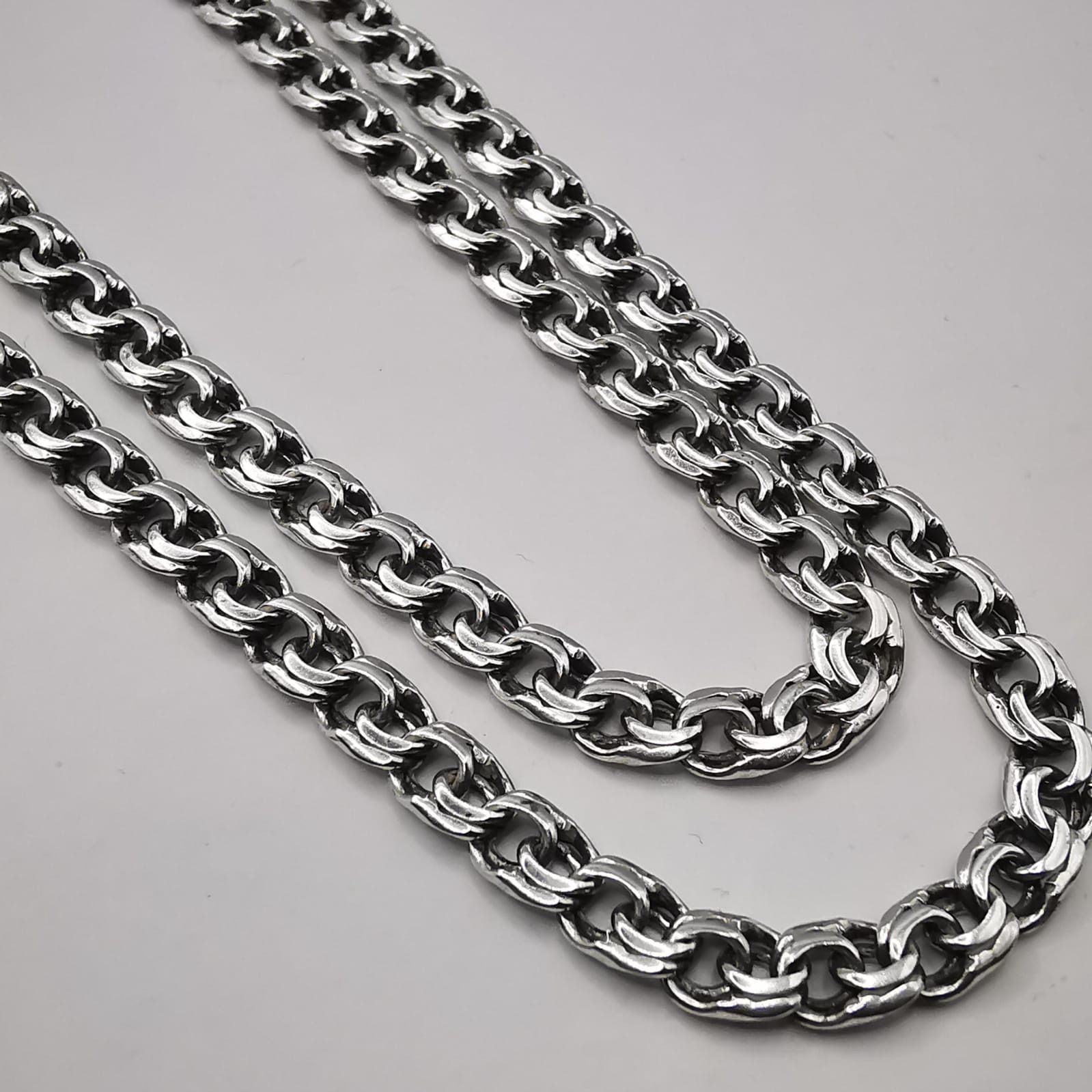 Sterling Silver Vintage Chain,925 Sterling Silver,Signed ,Handmade 21,50g Size ONE SIZE - 4 Thumbnail