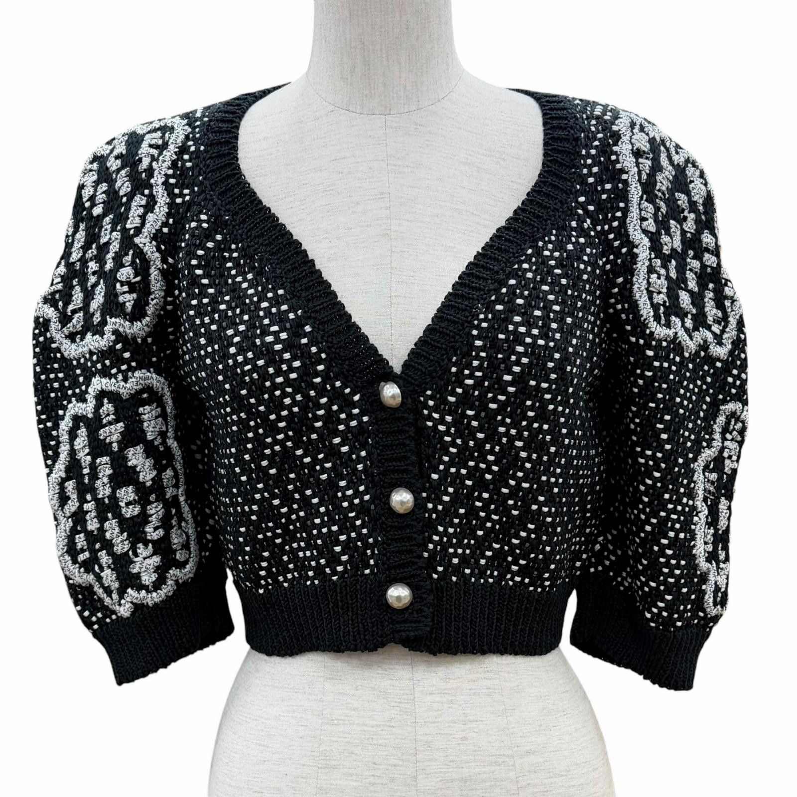Chanel Chanel Chanel Cotton Cardigan Textile Tops P49241 DUTY FREE for USA Size ONE SIZE - 1 Thumbnail