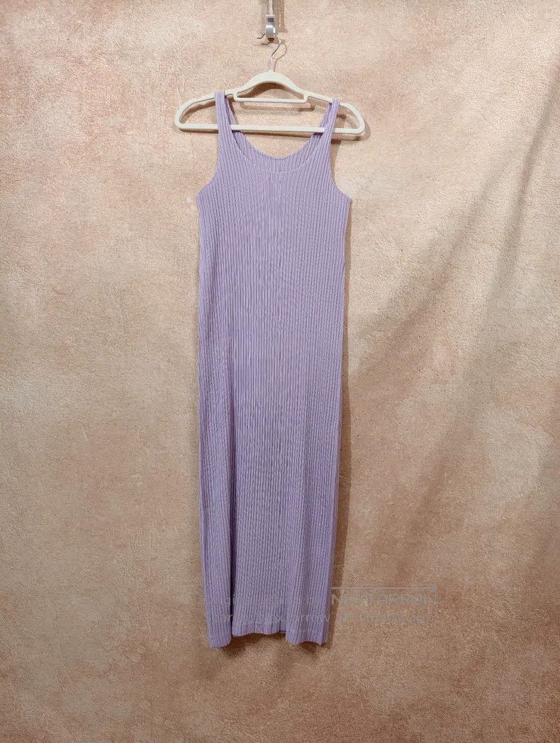 Issey Miyake Issey Miyake Main Line Toothpick Slip Dress - Purple Size M / US 6-8 / IT 42-44 - 2 Thumbnail