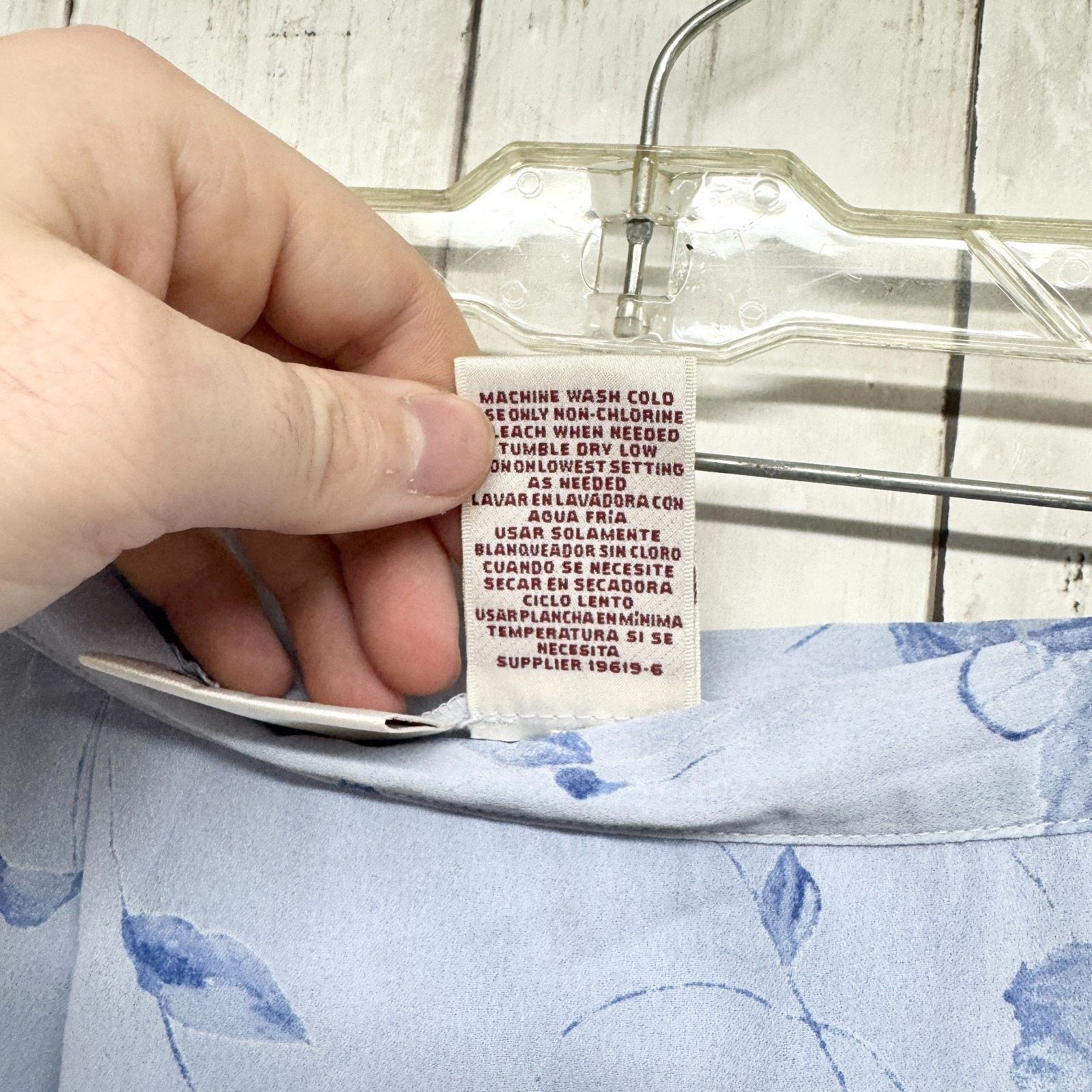 Vintage Vtg Worthington Skirt Women Sz 18 Blue Floral Chiffon Midi Size 40" / US 18 - 4 Thumbnail