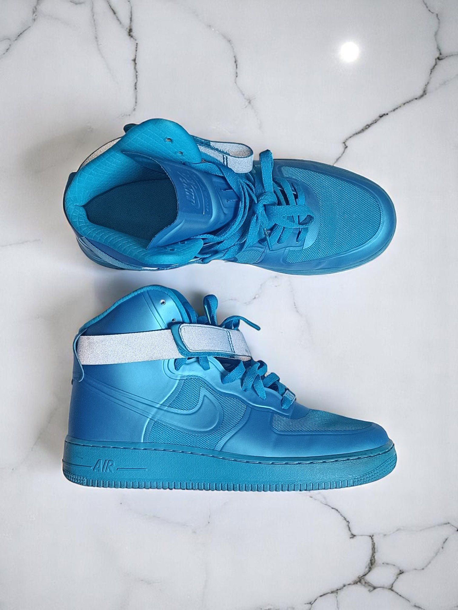 Nike NIKE AIR FORCE 1 HI HYPERFUSE PRM 'BLUE GLOW' DS (2011) Size US 10 / EU 43 - 4 Thumbnail