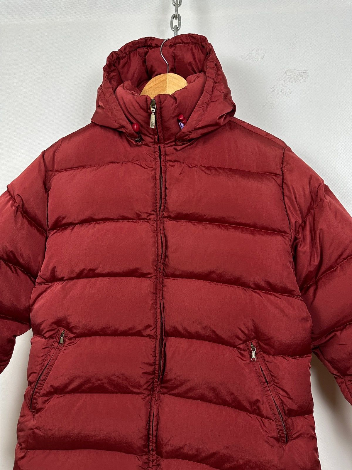Moncler Vintage Moncler Nylon/Down Burgundy Puffer Jacket Size US L / EU 52-54 / 3 - 10 Thumbnail
