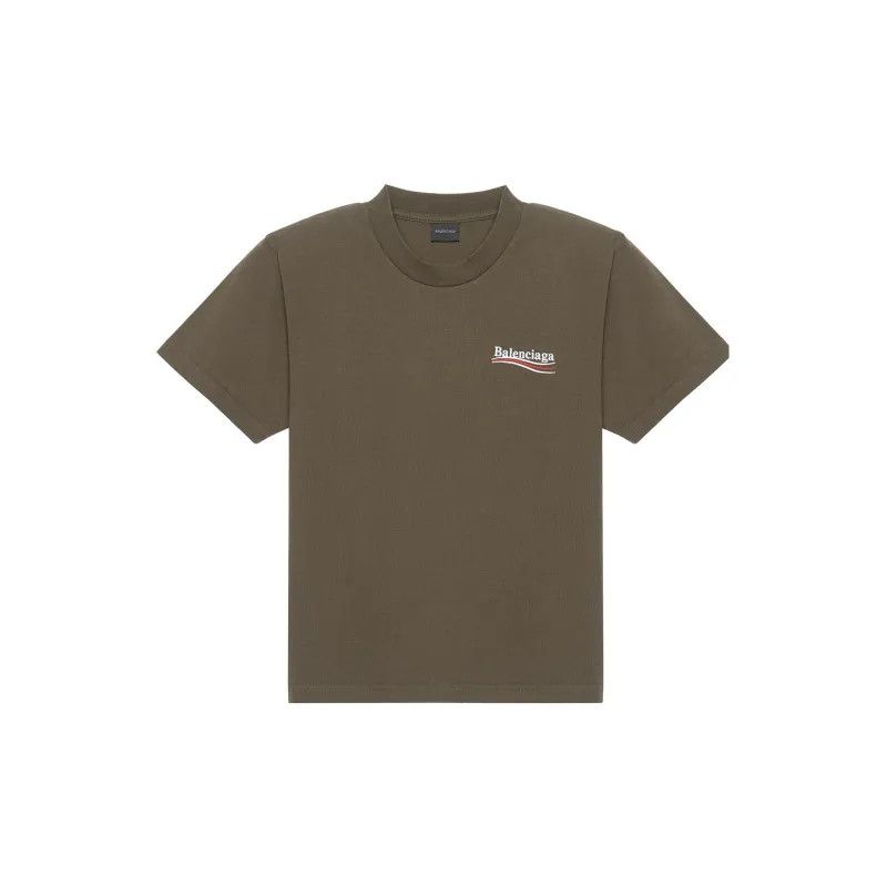 Tシャツ・カットソー *BALENCIAGA* Medium Fit Short Sleeve T-Shirt Army Green 7397 Balenciaga Back Reflective T-shirt Medium Fit in Sage Green